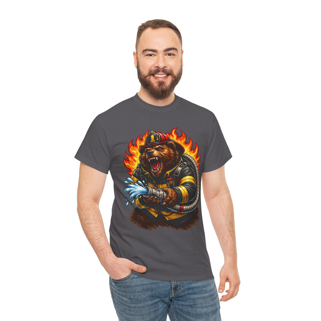 Firefighter Bear T-Shirt – Brave Fireman Graphic Tee