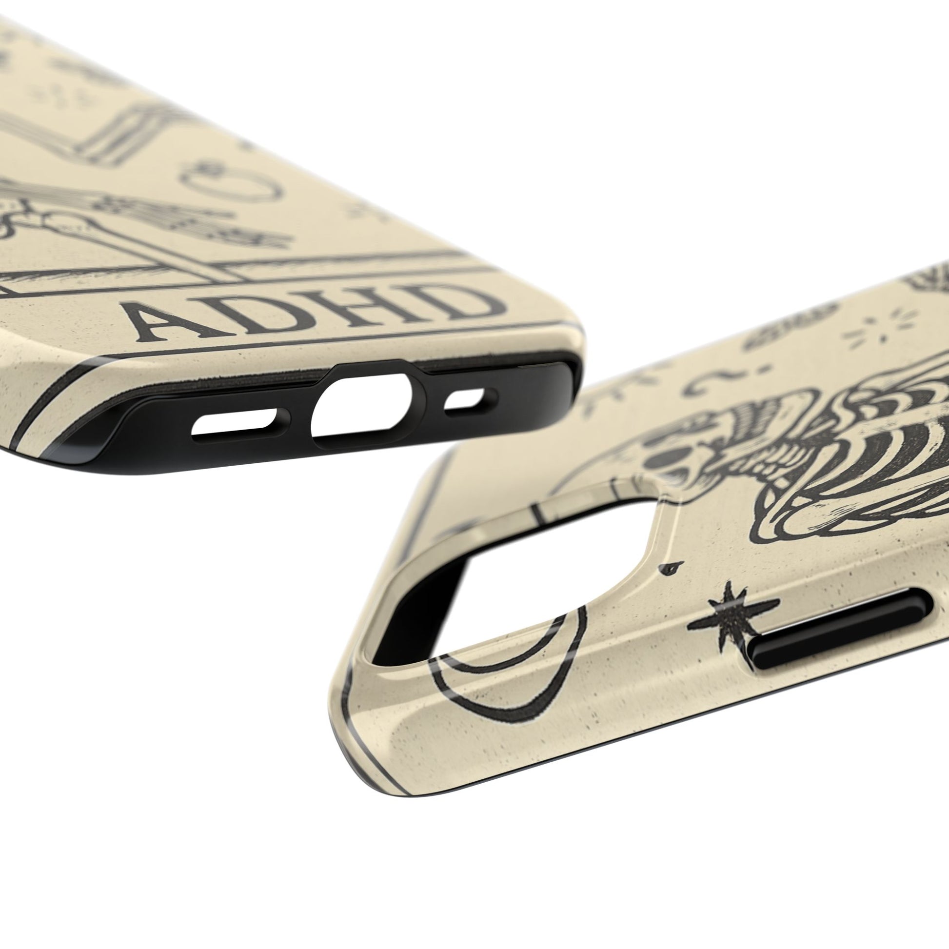 Skeleton ADHD Phone Cases, Unique Phone Cover, Funny ADHD Gift, Quirky Skeleton Design, Cool Accessories for Everyone