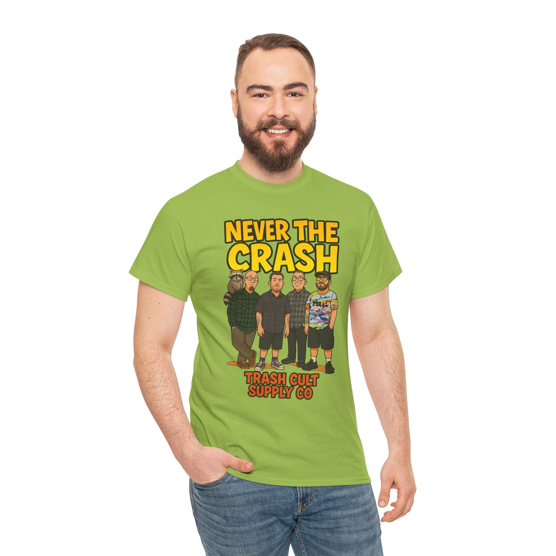 Never The Crash Band Shirt – Bold Graffiti Logo Tee - EXCLUSIVE | Gildan 5000