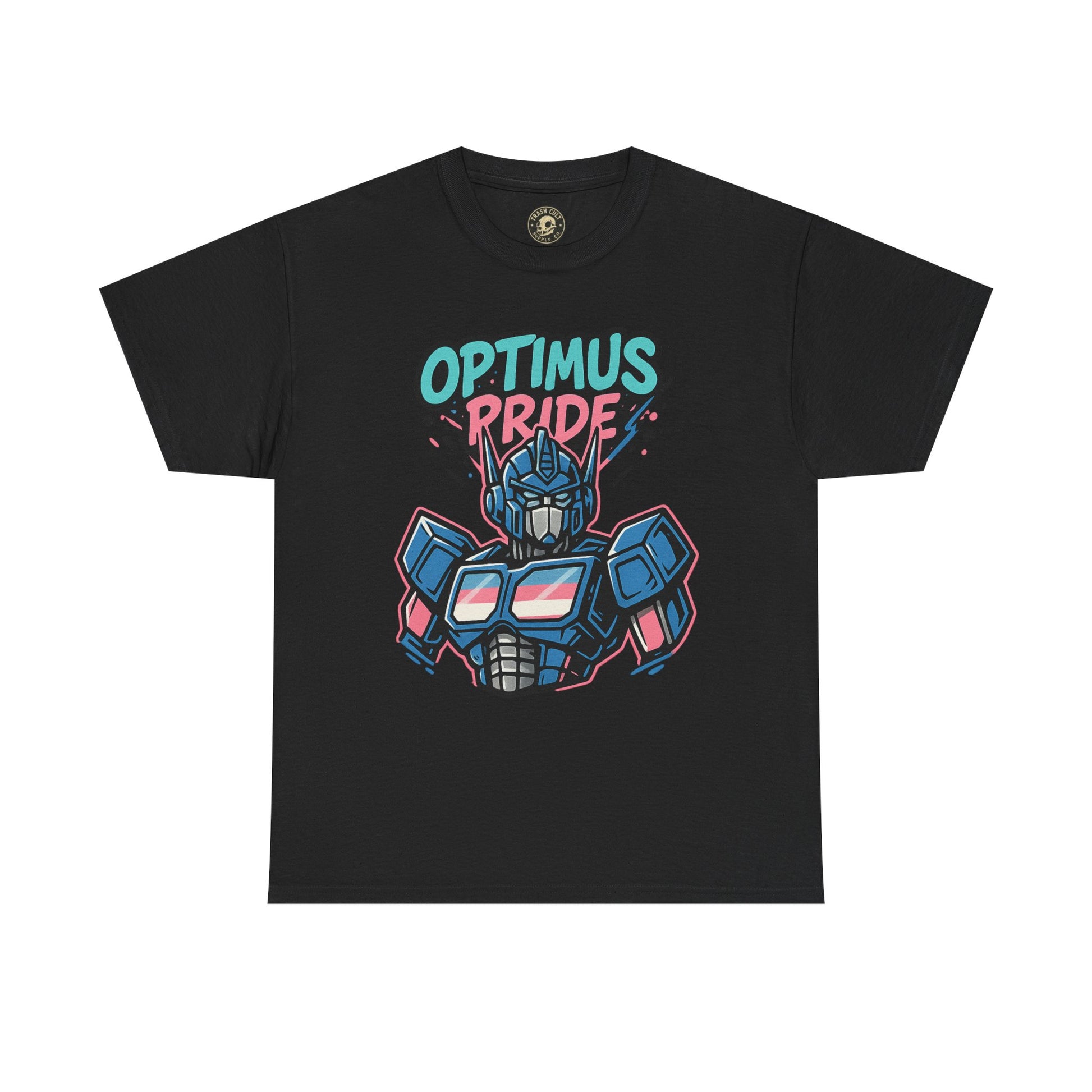 Optimus Pride T-Shirt – Trans Pride Robot Graphic Tee | Gildan 5000 Unisex Shirt