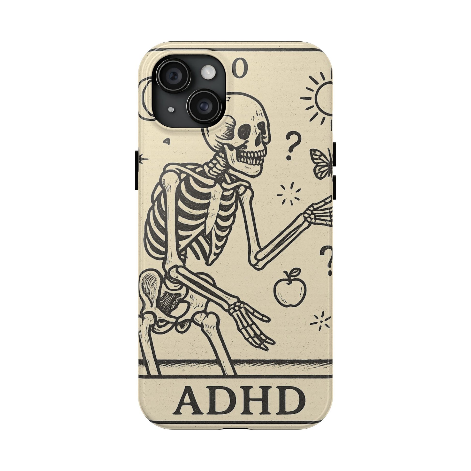 Skeleton ADHD Phone Cases, Unique Phone Cover, Funny ADHD Gift, Quirky Skeleton Design, Cool Accessories for Everyone