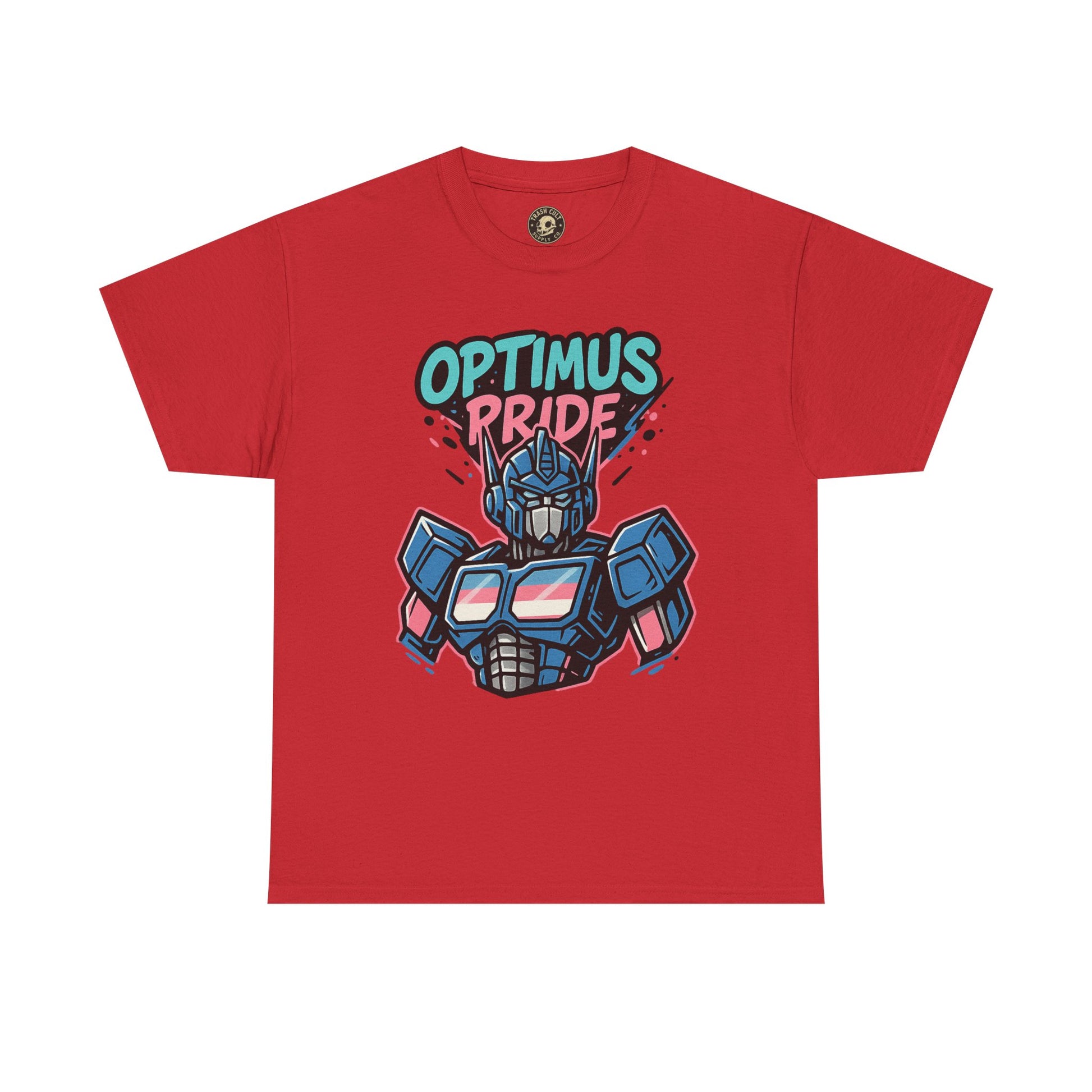 Optimus Pride T-Shirt – Trans Pride Robot Graphic Tee | Gildan 5000 Unisex Shirt