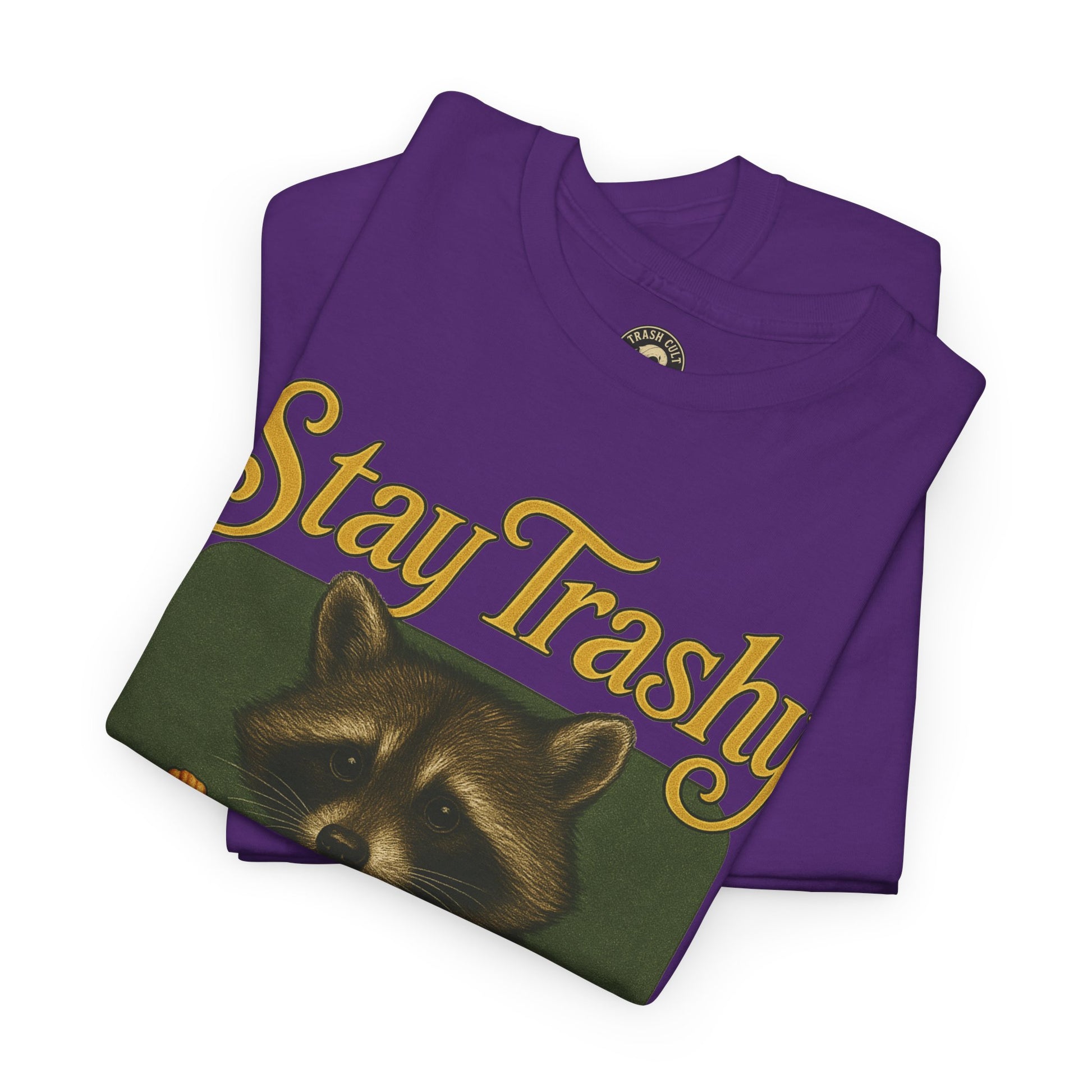 Stay Trashy Raccoon T-Shirt – Vintage-Style Cute Trash Panda | Trash Cult Supply Co | Gildan 5000