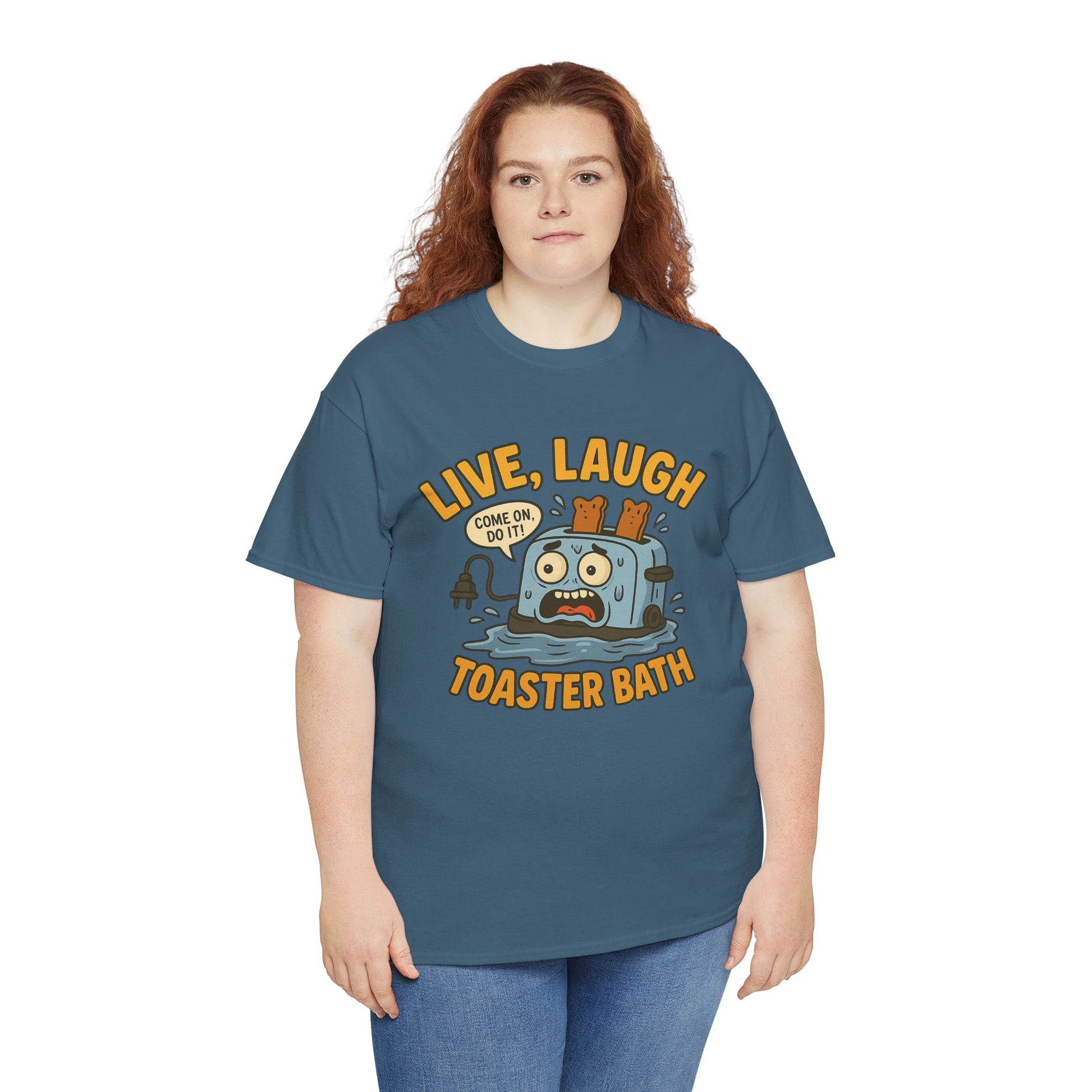 Funny Toaster Bath Tee, Humorous Unisex Shirt, Gift for Friends, Lightweight Cotton Tee, Birthday Party Outfit