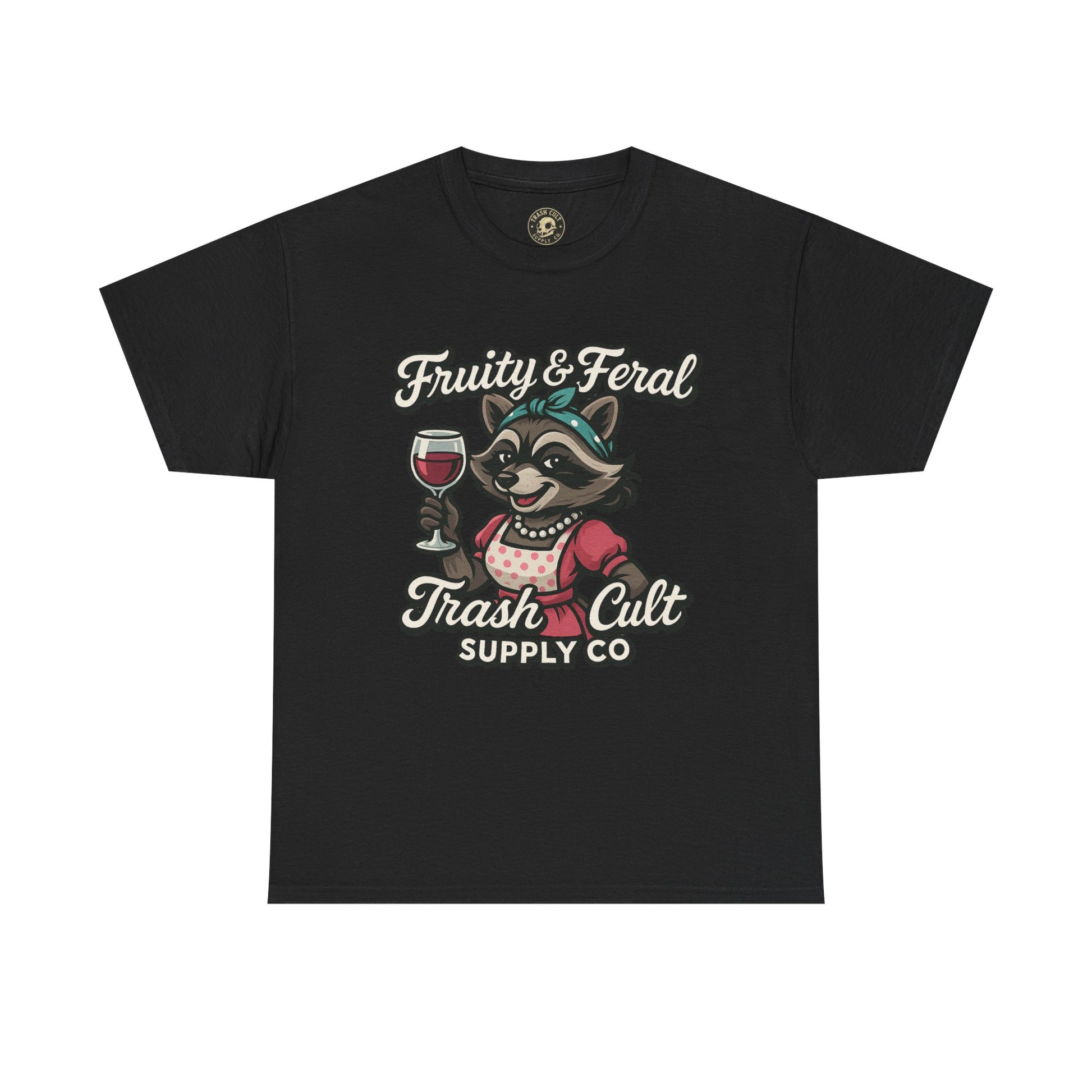 Fruity & Feral Raccoon Housewife Tee – Trash Cult Supply Co. on Gildan 5000