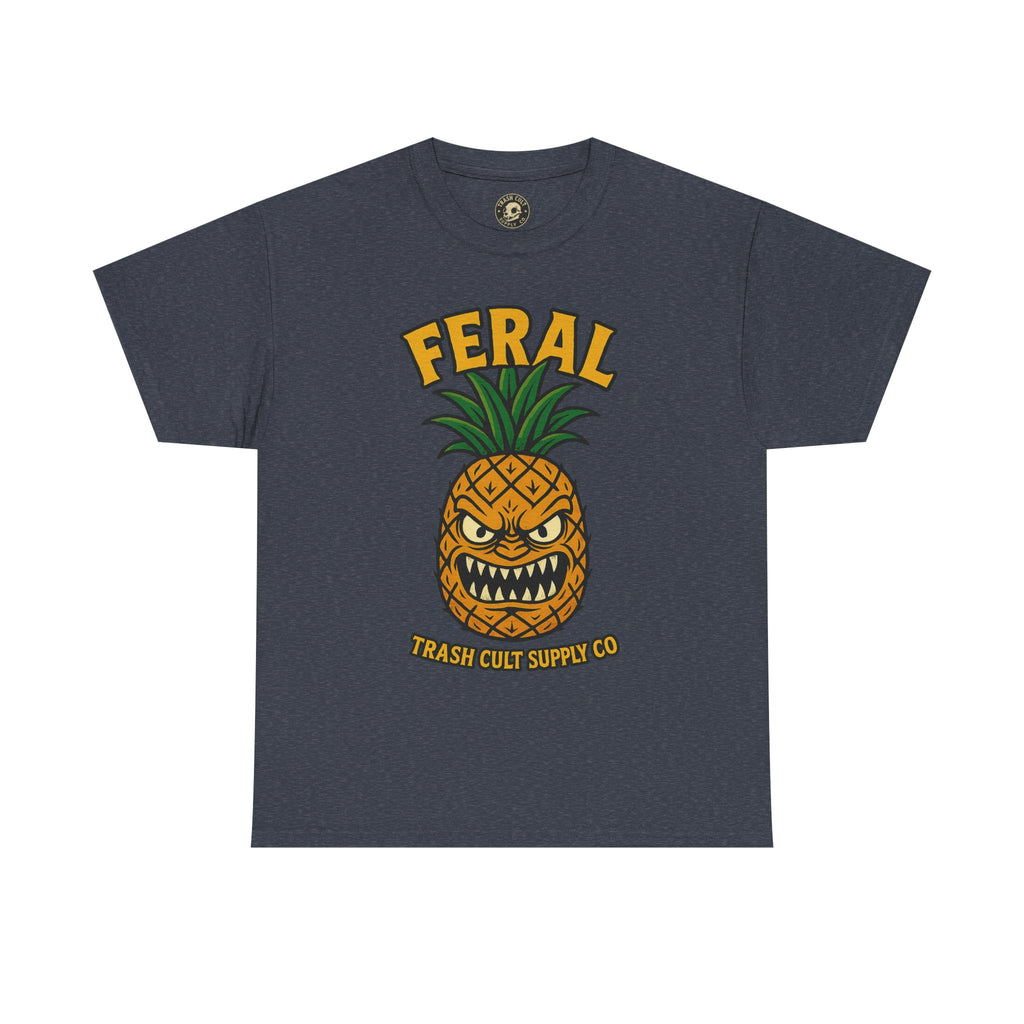 Feral Evil Pineapple Shirt – Aggressive Fruit Trashcore Tee – Gildan 5000 Unisex