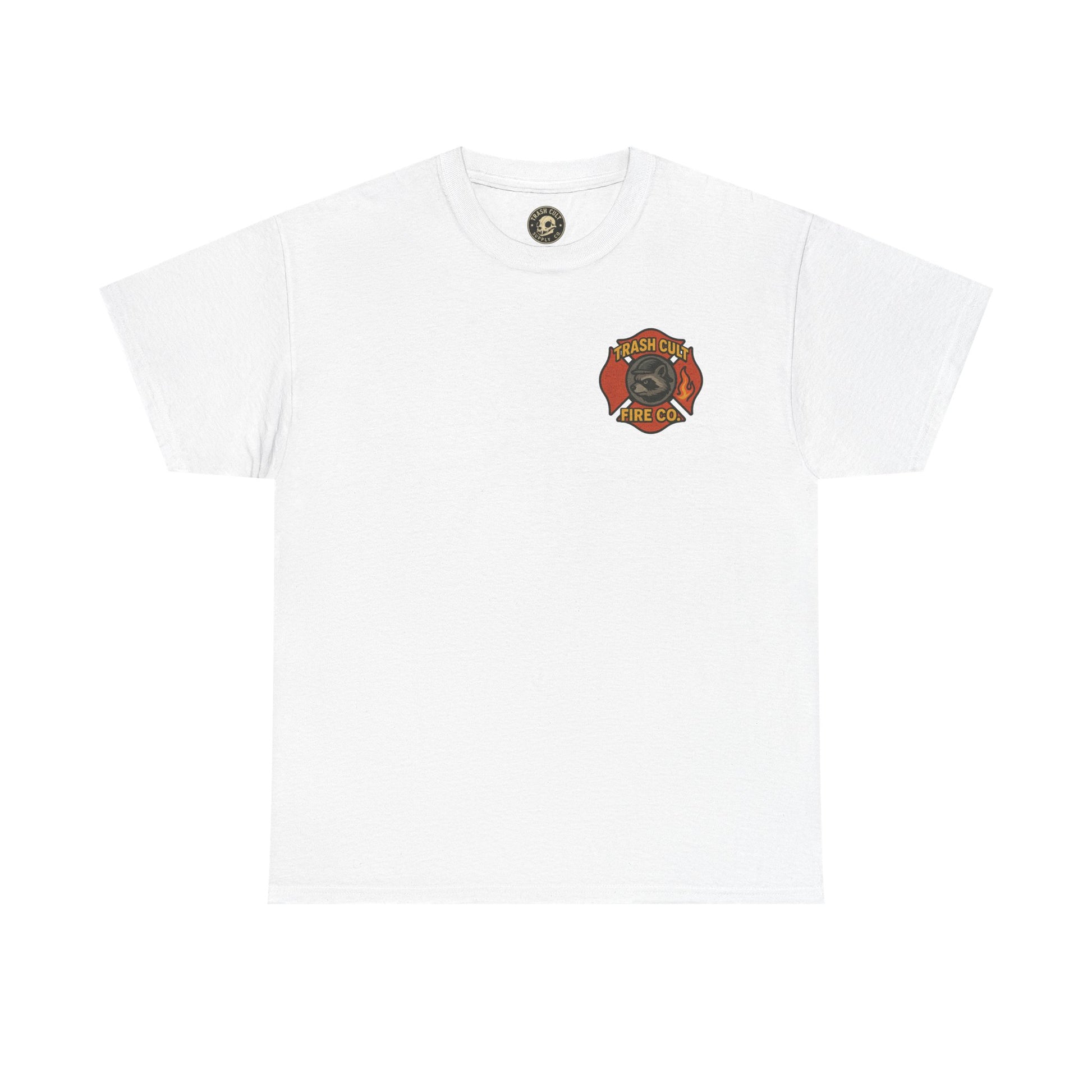 Trash Cult Fire Co. Unisex Tee - Quirky Raccoon Design, Fun Gift, Casual Wear, Firefighter Humor, Unique Apparel