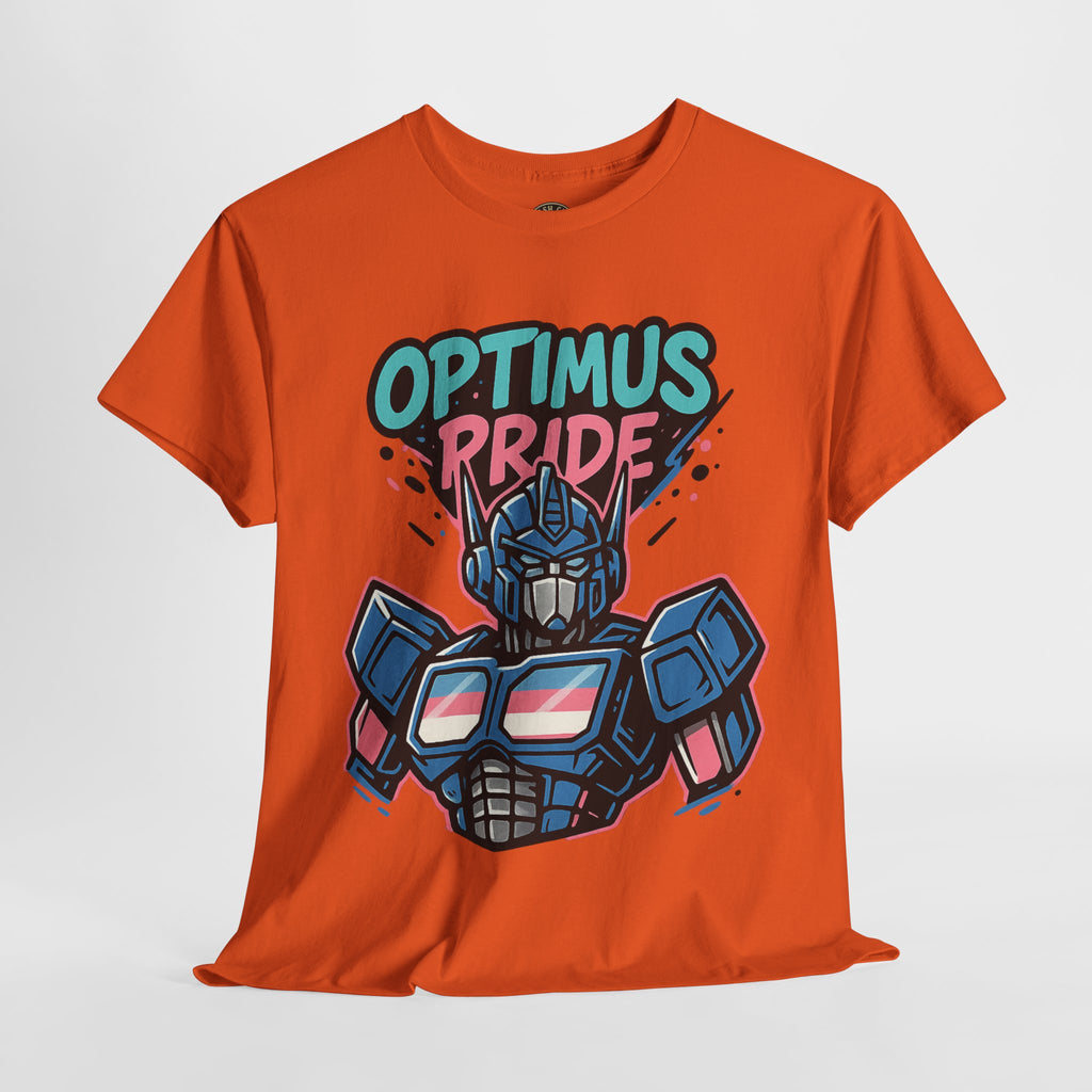 Optimus Pride T-Shirt – Trans Pride Robot Graphic Tee | Gildan 5000 Unisex Shirt