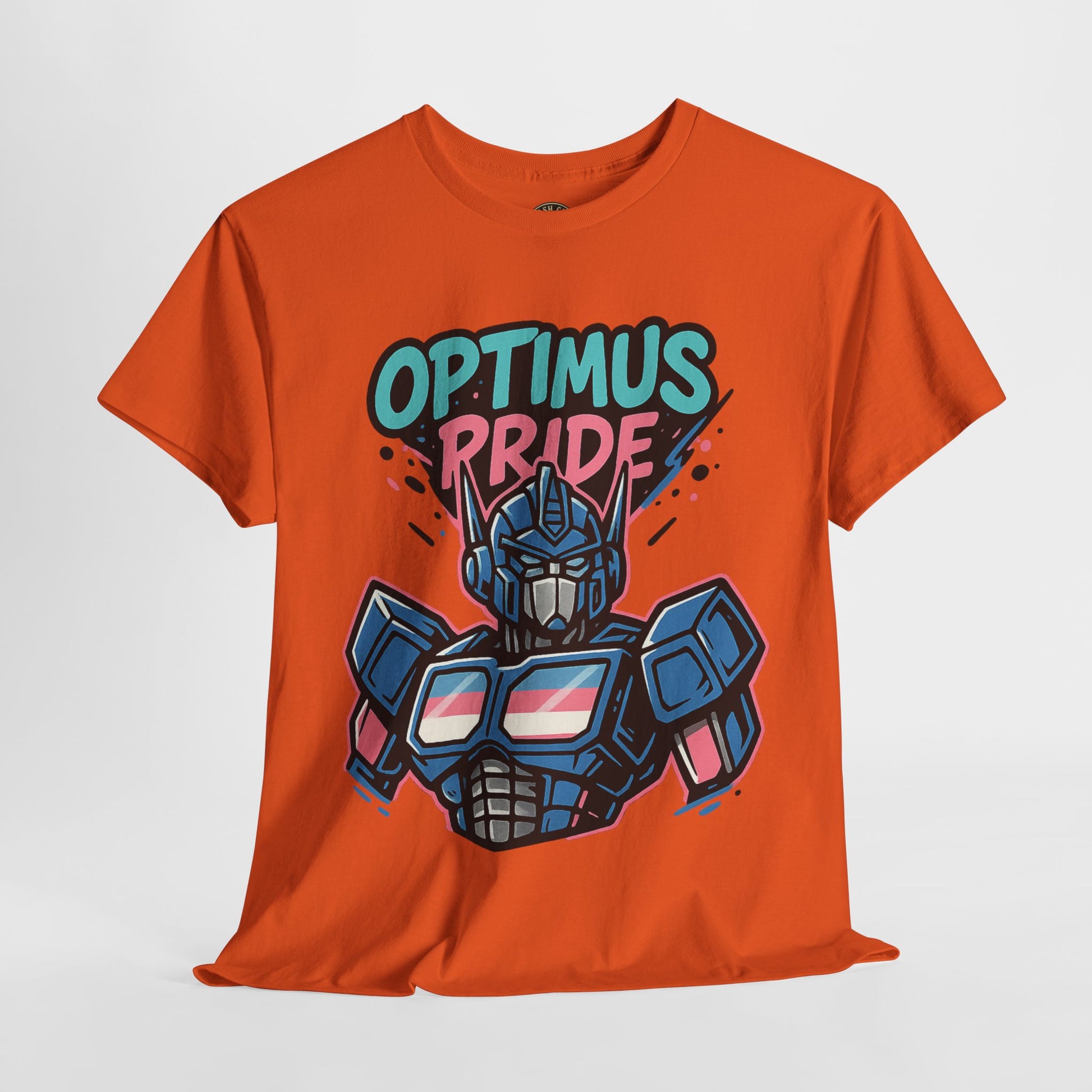 Optimus Pride T-Shirt – Trans Pride Robot Graphic Tee | Gildan 5000 Unisex Shirt