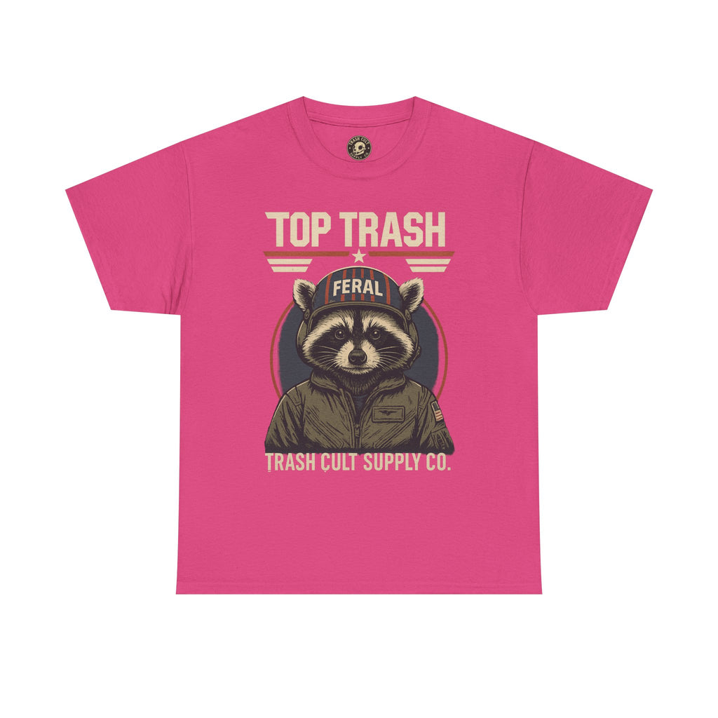 Feral Top Trash Raccoon Pilot Shirt – Trash Cult Supply Co. Parody Tee