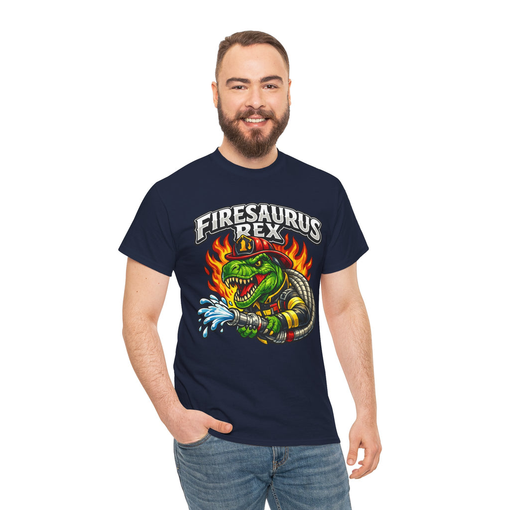 Firesaurus Rex T-Shirt — Funny Firefighter Dinosaur Tee