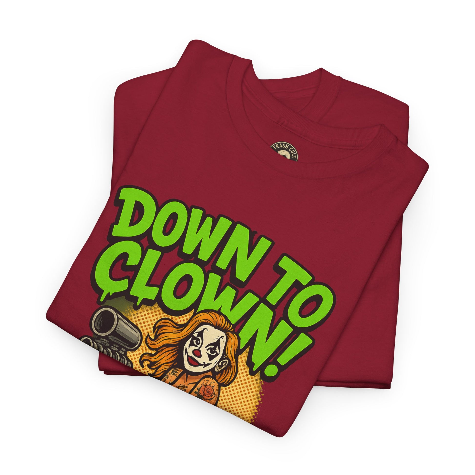 Unisex Graphic Tee | Down to Clown T-Shirt, Fun Statement Shirt, Casual Wear, Gift for Friends, Festivals, Halloween