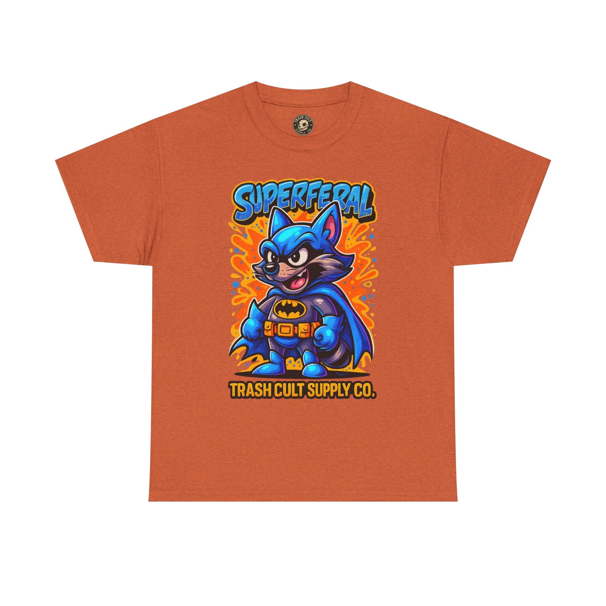 SuperFeral Raccoon Graffiti Shirt – Bold New School Superhero Streetwear | Trash Cult Supply Co