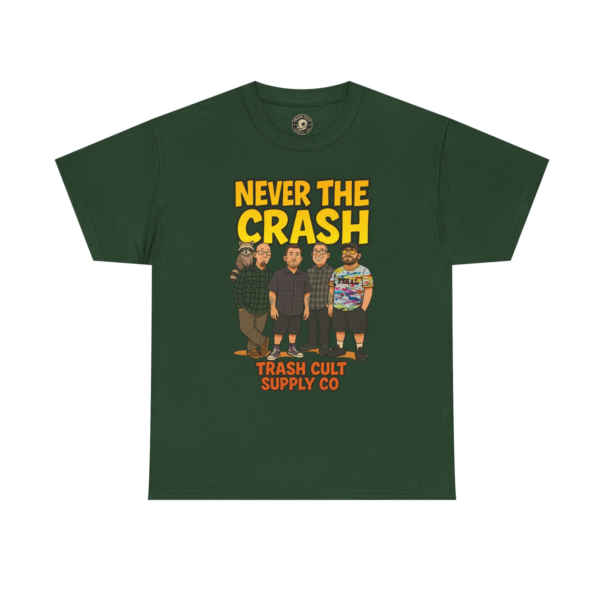 Never The Crash Band Shirt – Bold Graffiti Logo Tee - EXCLUSIVE | Gildan 5000