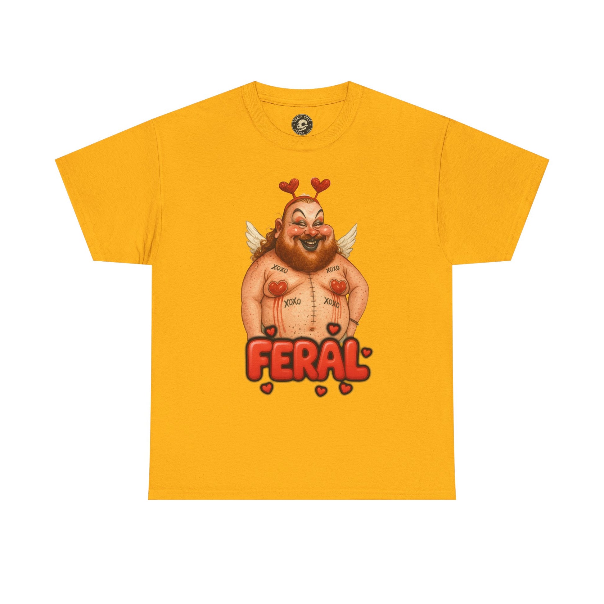 Feral Cupid Macabre Valentine Shirt | Fun Graphic Shirt, Quirky Gift, Casual Wear, Valentine's Apparel, Trendy Statement Top