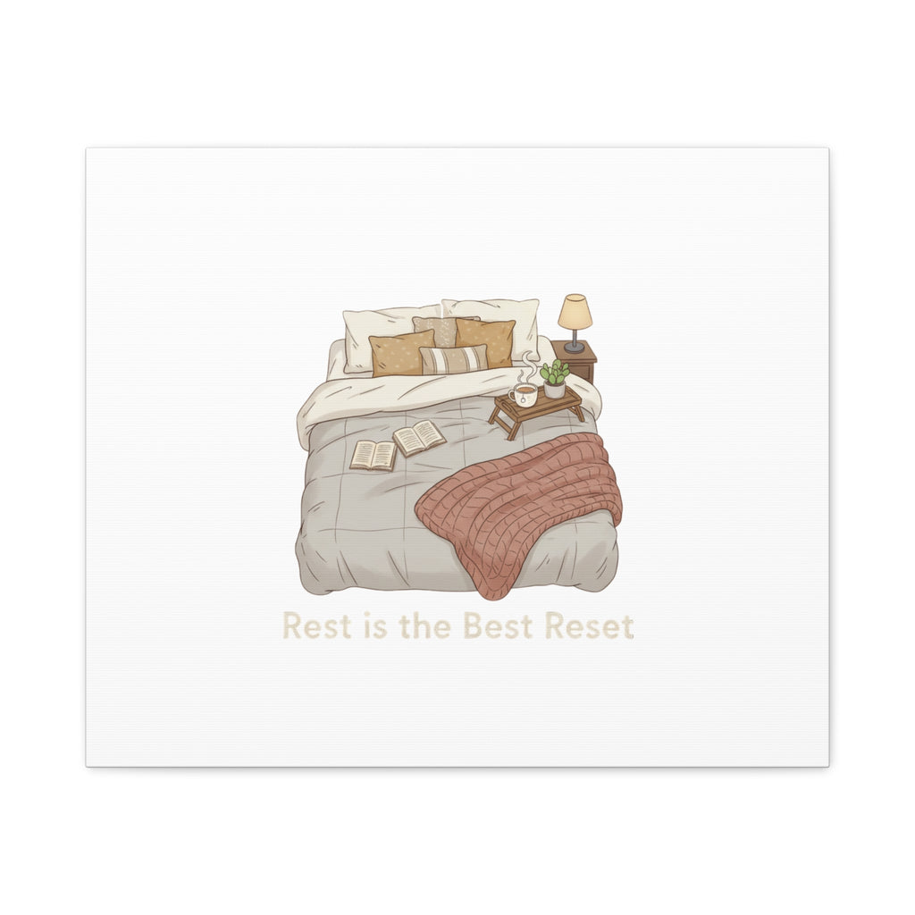 Rest is the Best Reset Canvas | sleepy humor, restful vibes