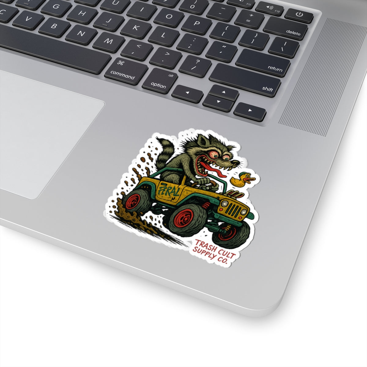 Feral Jeep Raccoon Sticker – Ed Roth Hot Rod Style Vinyl | Trash Cult Supply Co