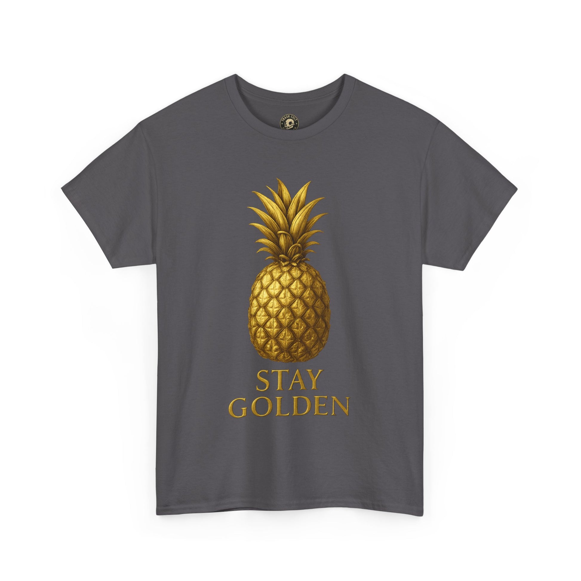 Stay Golden Pineapple Tee - Summer Vibes, Casual Wear, Gift for Her, Tropical Design, Unisex Cotton Tee