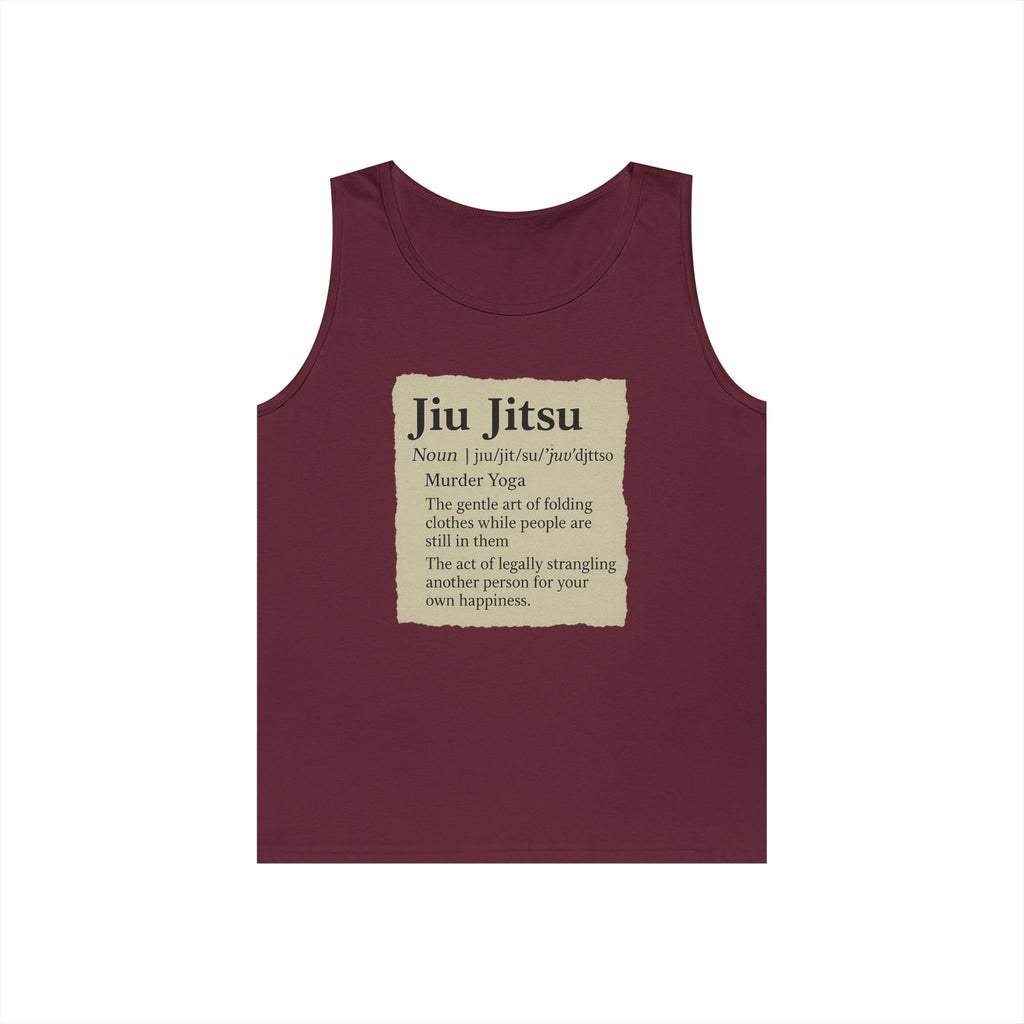 Jiu Jitsu Definition Tank Top | Unisex Heavy Cotton Tank | Martial Arts Apparel, Workout Gear, Fitness Gift, Summer Wear