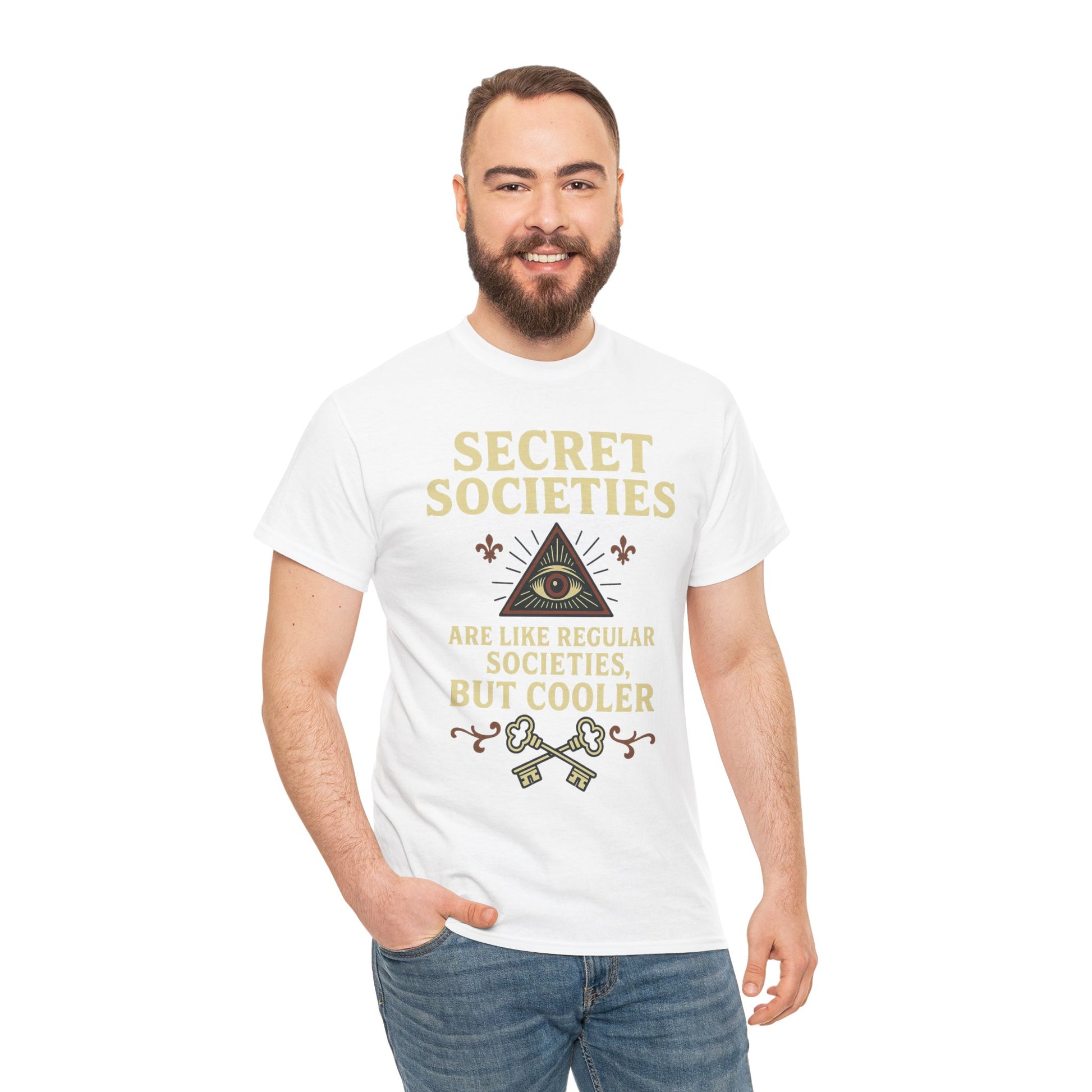 Secret Societies Shirt – Illuminati Eye Graphic Tee – Gildan 5000 Soft Cotton – Trash Cult Vintage Design