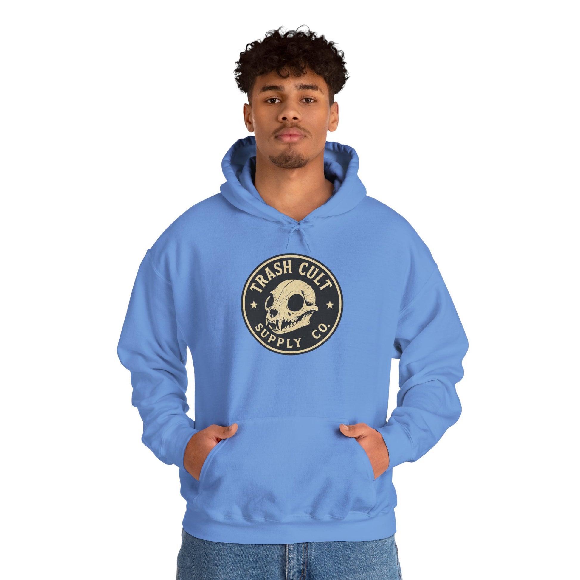 Trash Cult Hooded Sweatshirt, Unisex Hoodie with Skull Design, Perfect for Casual Wear, Gifts for Friends, Cozy Fashion