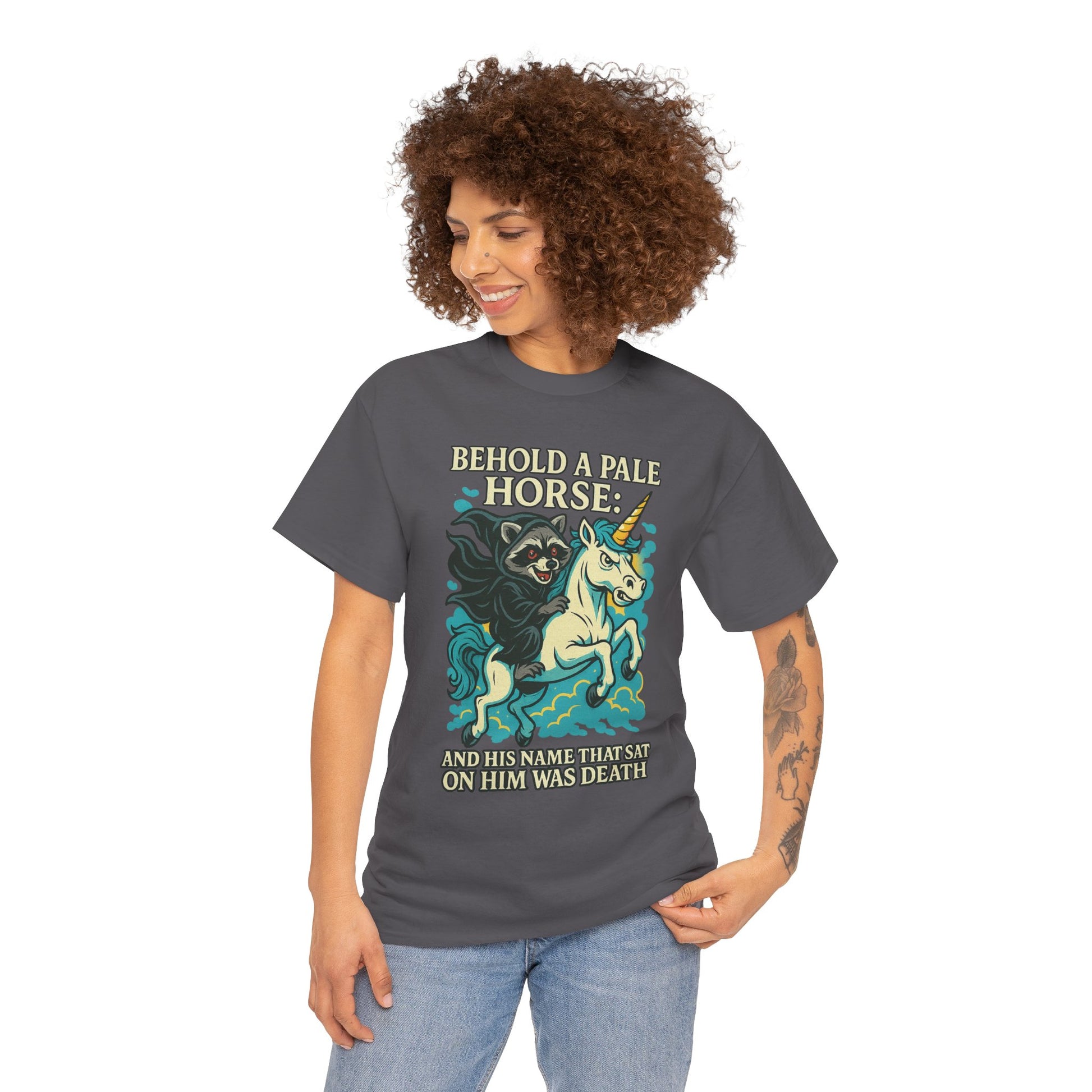 Behold a Pale Horse – Raccoon of Death Shirt | Gildan 5000 Unisex Tee