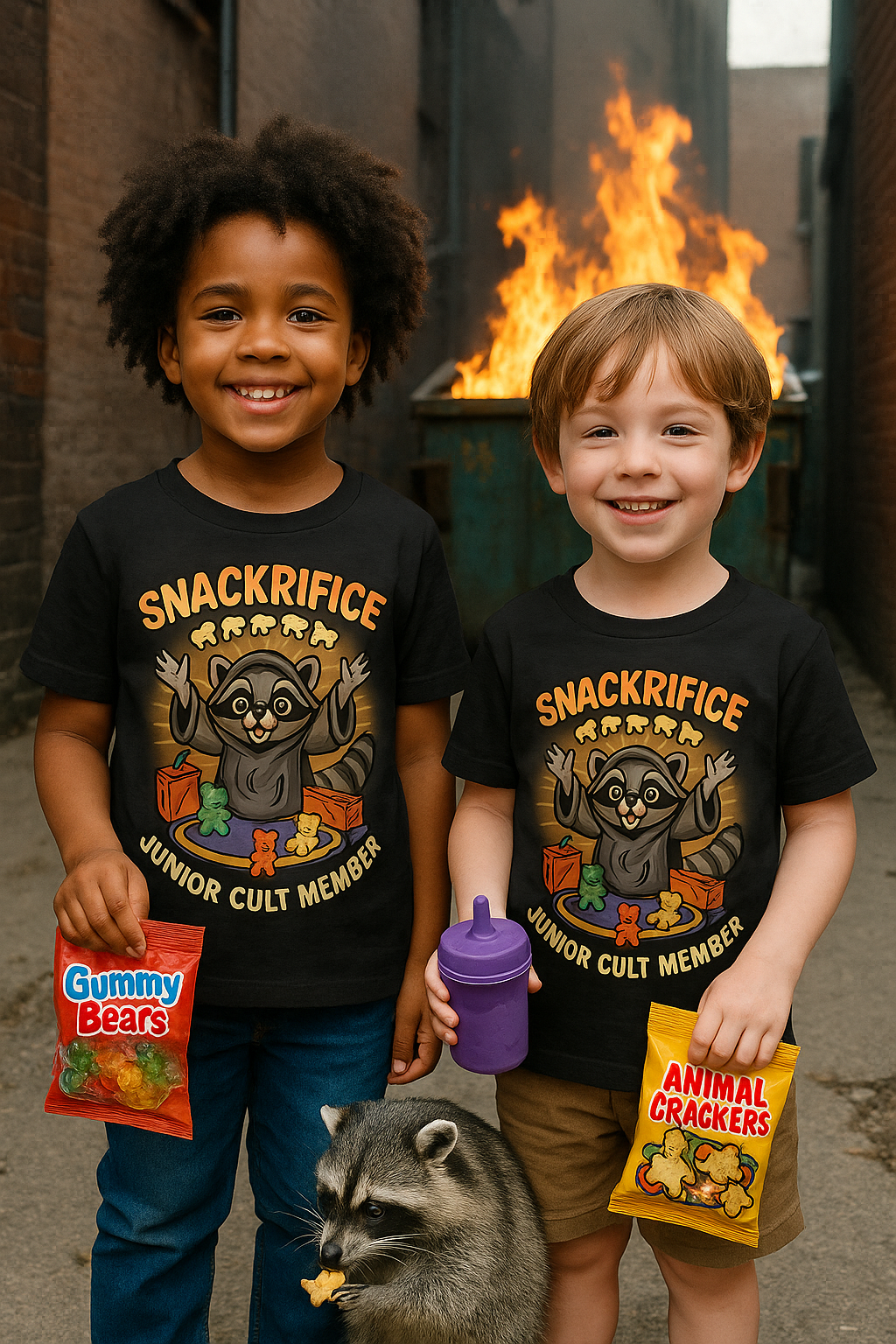 Snackrifice Junior Cult Member Kids Tee - Fun T-Shirt for Kids, Playful Gift, Cool Birthday Shirt, Youth Graphic Tee, Unique Kids Apparel
