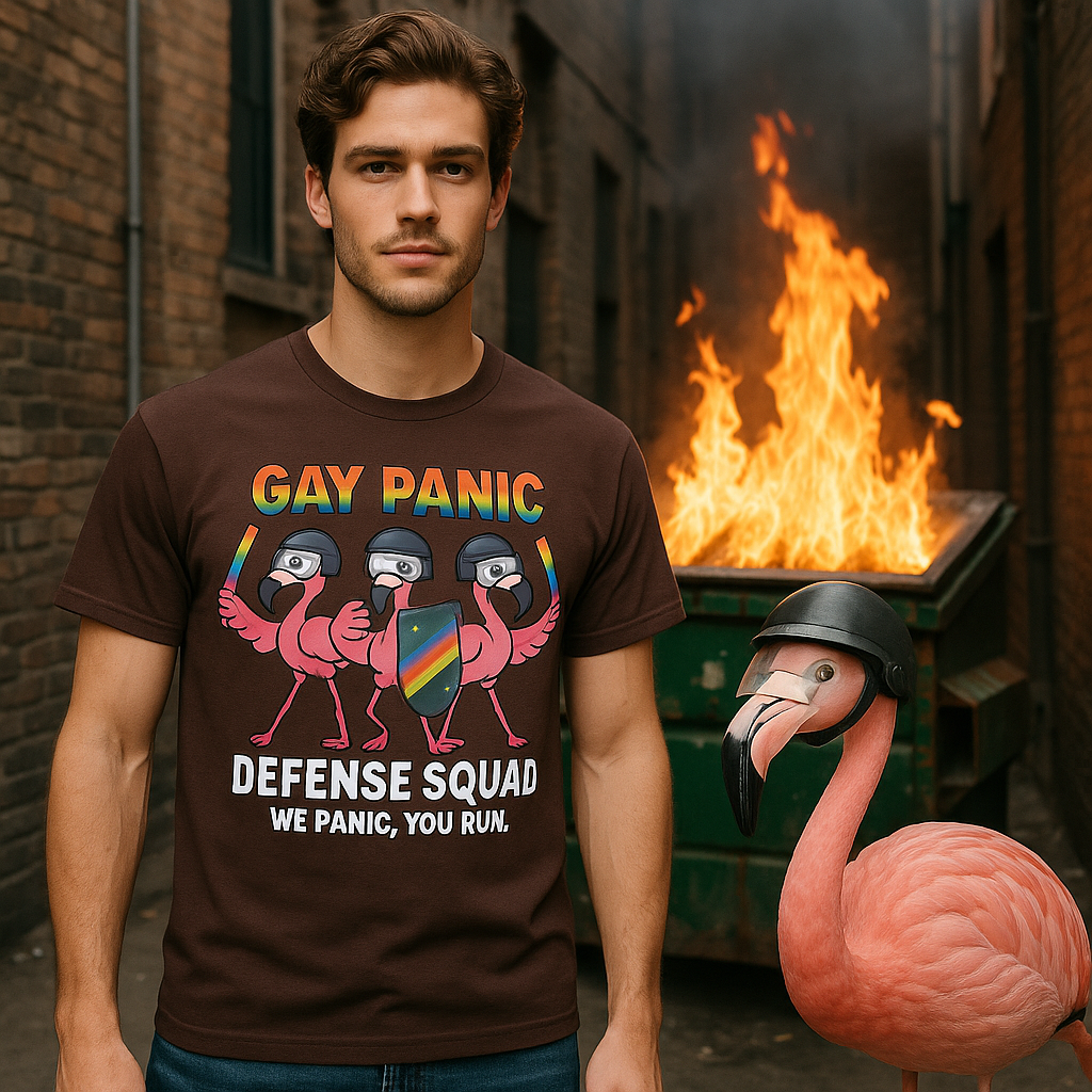 Gay Panic Defense Squad Unisex Heavy Cotton Tee, LGBTQ Pride Tee, Funny Graphic Shirt, Gift for Friends, Summer Fashion