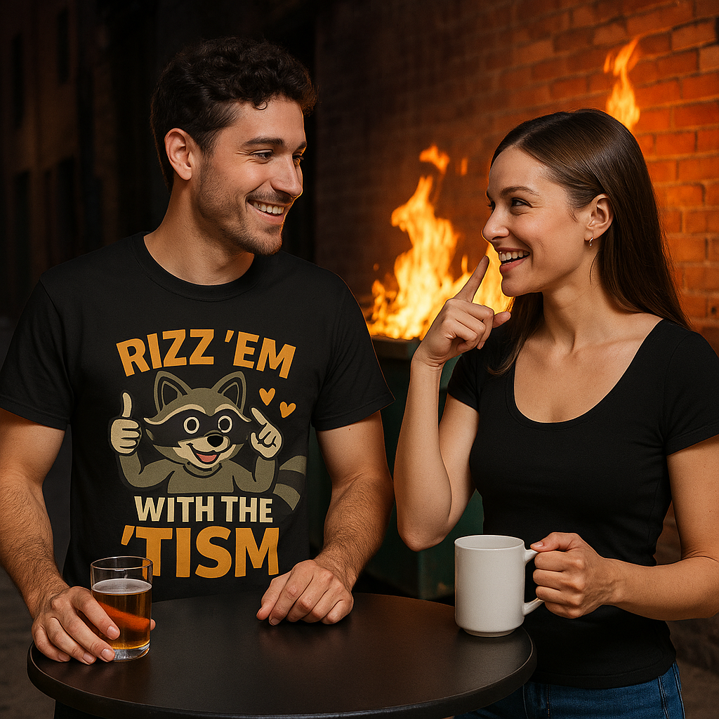 Rizz ’Em With the ’Tism T-Shirt – Funny Neurodivergent Graphic Tee for Bold Personalities