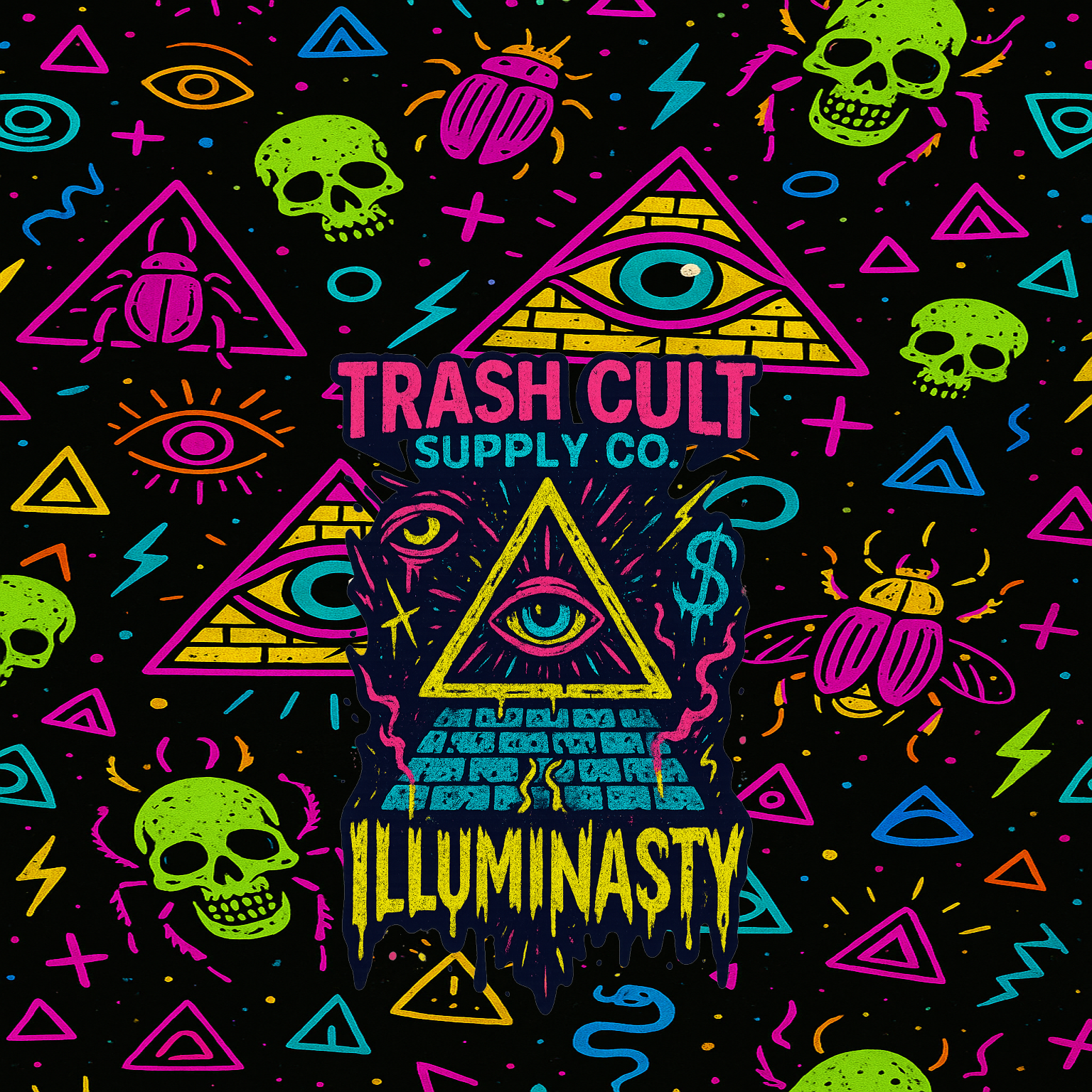 Neon Illuminati Chaos – Sling Bag | Limited Edition Illuminasty Drop