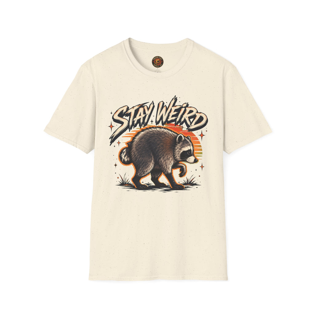 Stay Weird Raccoon Jimothy T-Shirt — Vintage Graphic Tee
