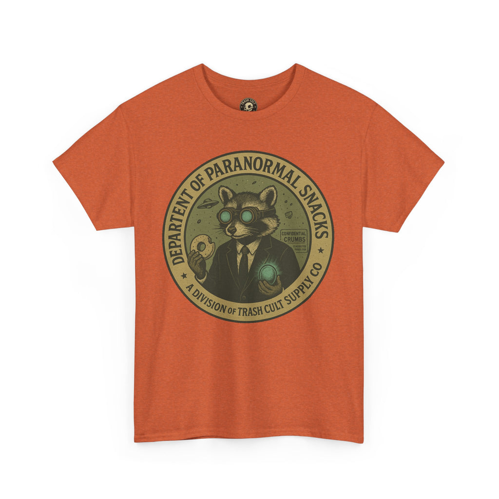 Department of Paranormal Snacks Shirt – Trash Cult Supply Co – Vintage Cryptid Division Tee – Gildan 5000