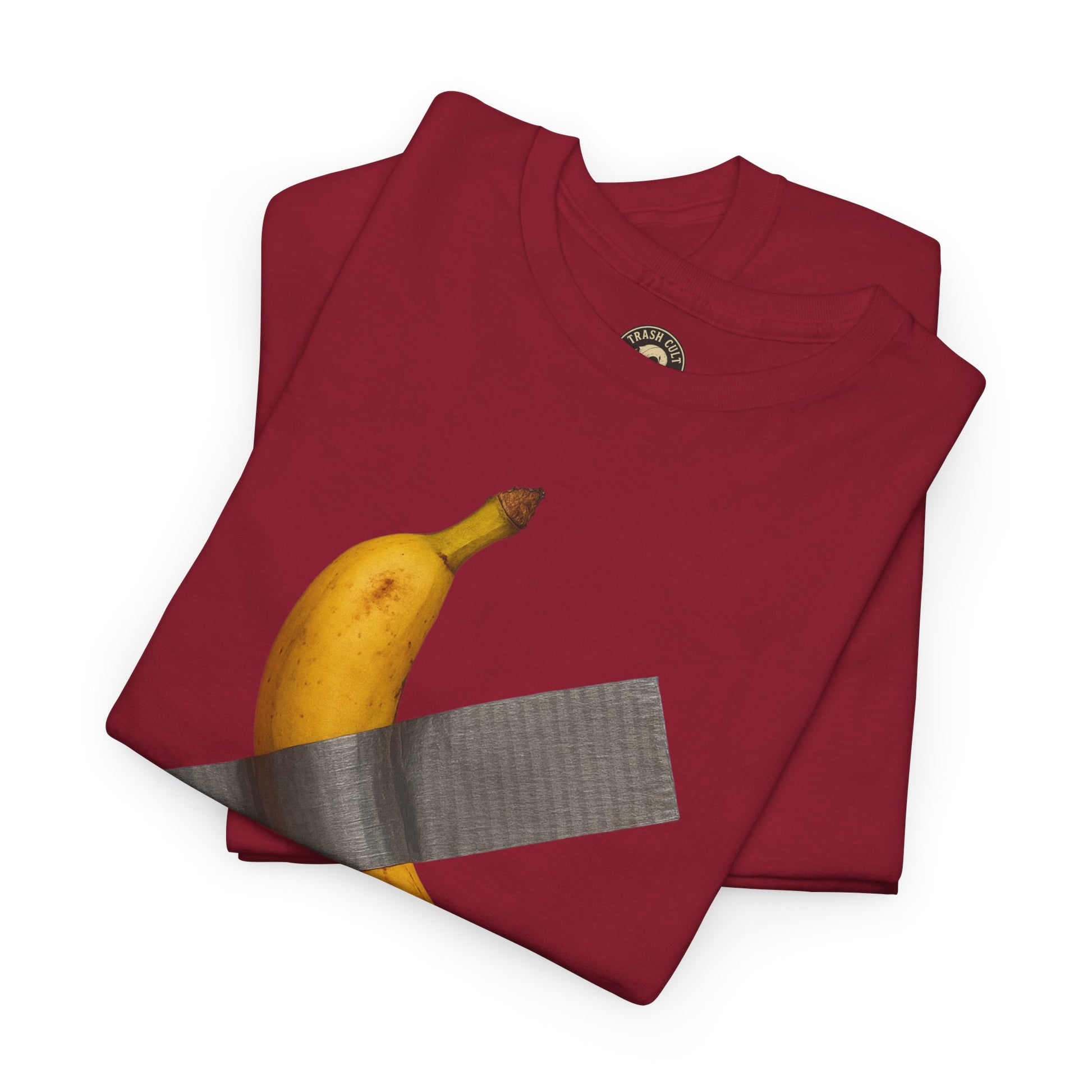 “ART IS DEAD” Banana Duct Tape Meme Tee – Satirical Art Parody Shirt by Trash Cult Supply Co.