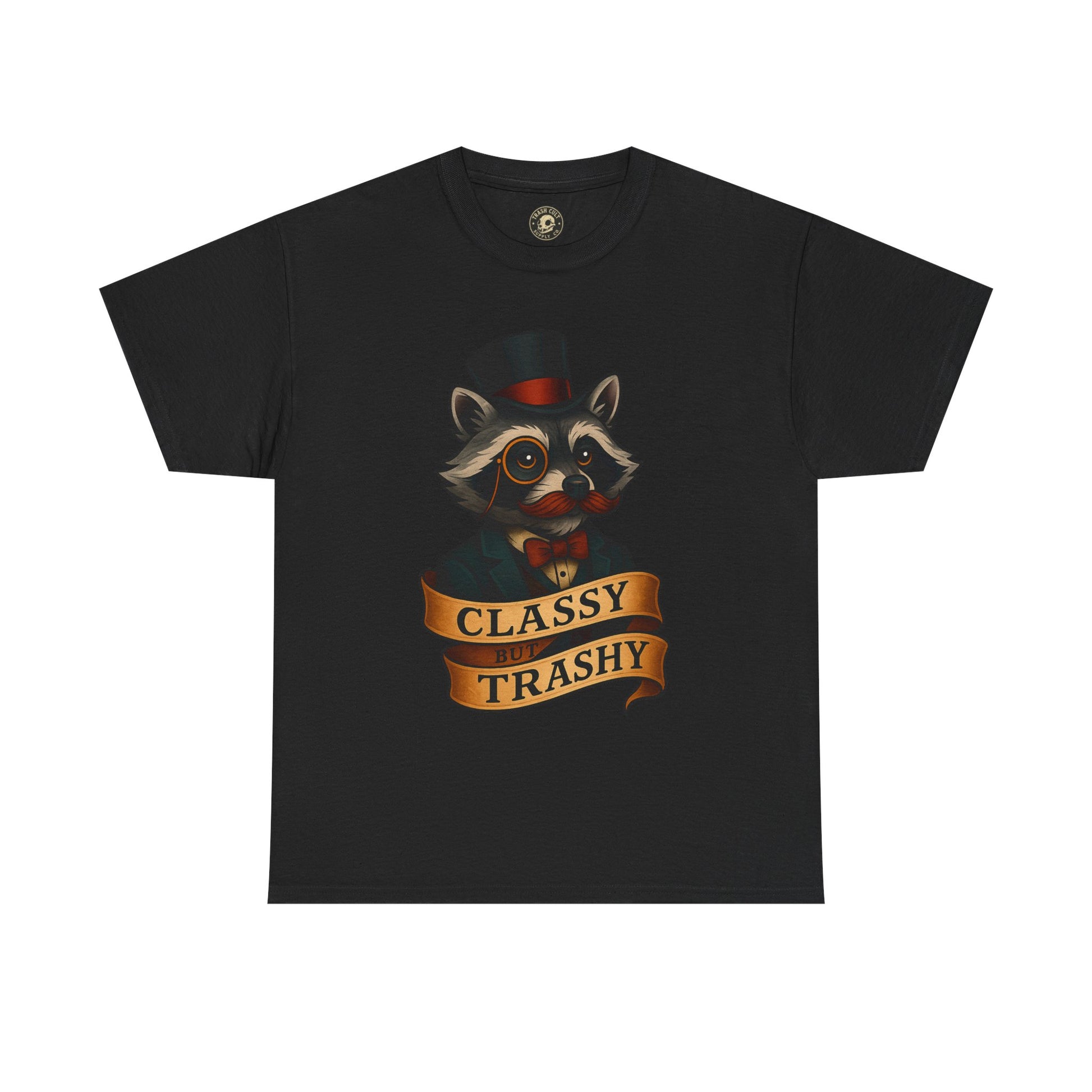 Classy Trashy Raccoon Tee, Unisex Heavy Cotton Tee, Funny Animal Shirt, Unique Gift, Casual Wear, Vintage Style T-Shirt