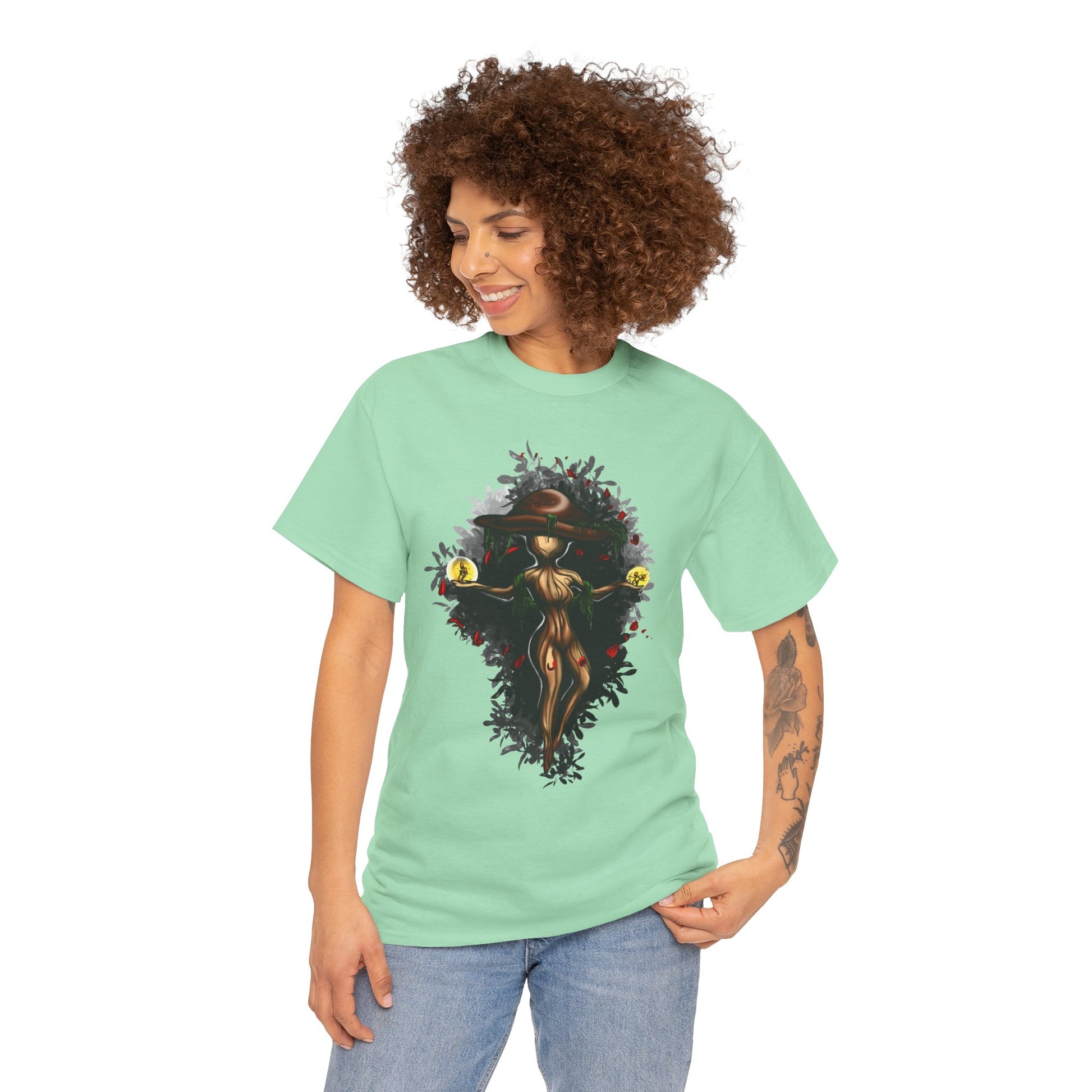 Mushroom Spirit T-Shirt – Lara Davenport x Trash Cult Supply Co. Collab (Gildan 5000)