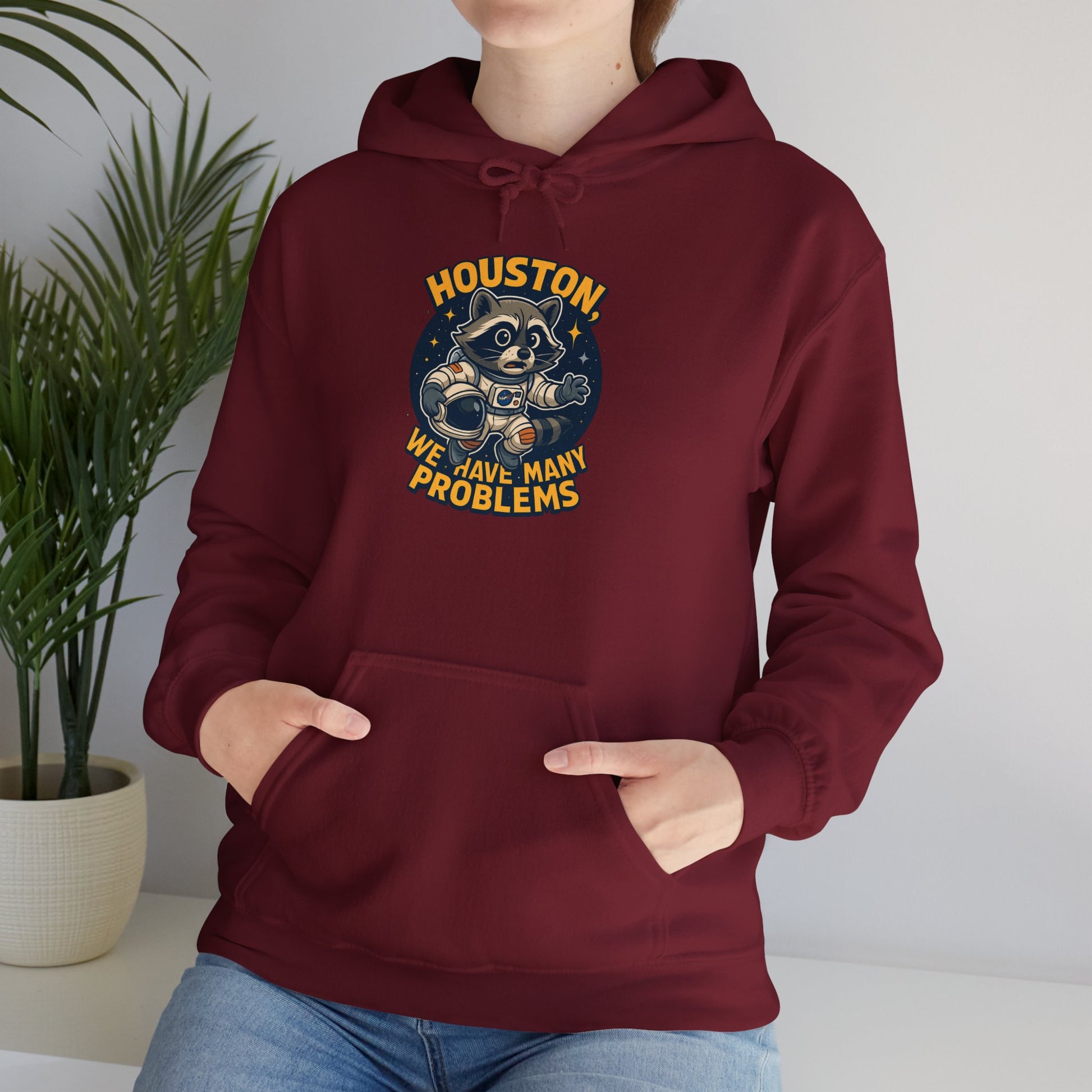 Houston Problems Hoodie, Unisex Sweatshirt, Space Lover Gift, Cozy Hoodie for Stargazing, Funny Sweatshirt for Astronaut Fans