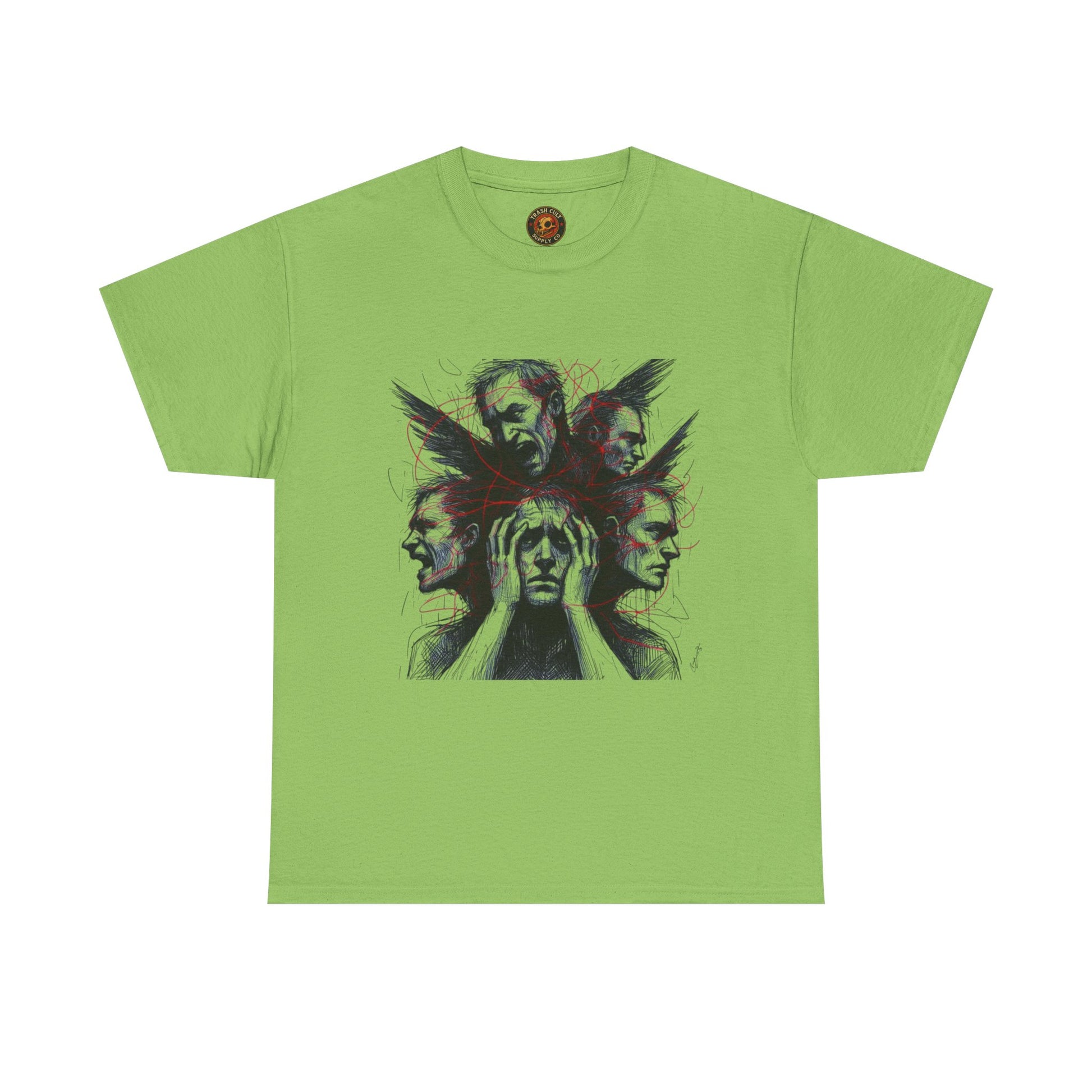 Xian Allen x Trash Cult Shirt – “Loud Inside My Head” | Dark Illustrative Art Tee