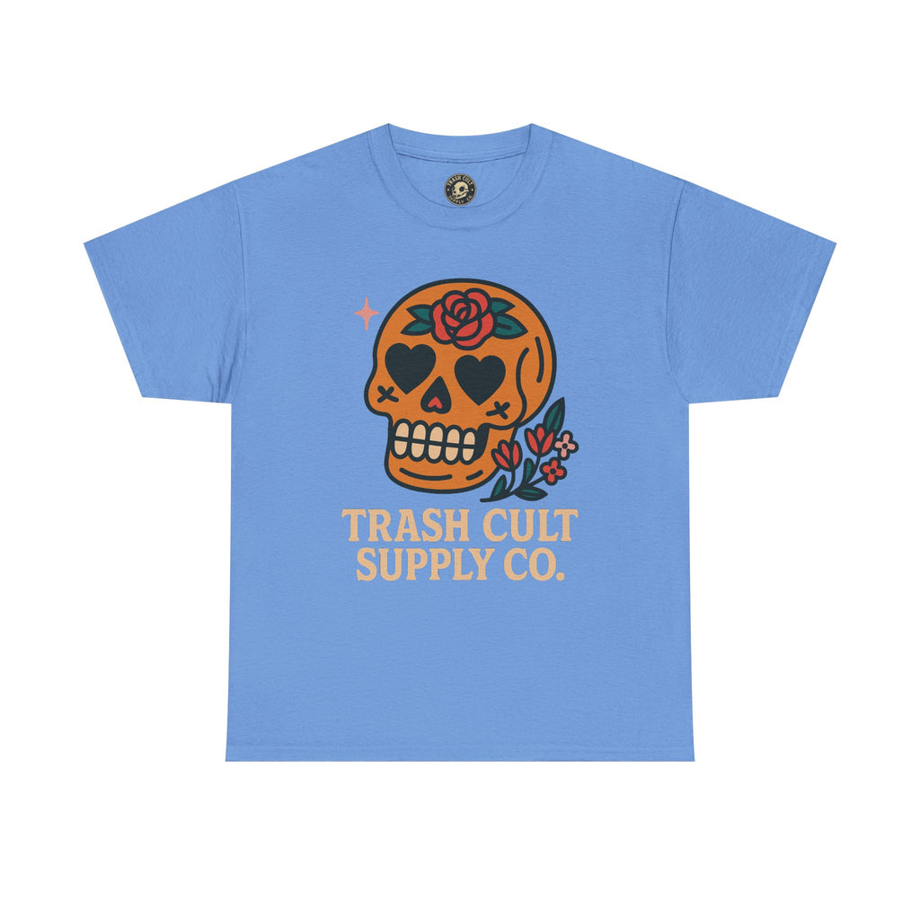 Sugar Skull T-Shirt – Trash Cult Supply Co. – Gildan 5000 Heavy Cotton Tee