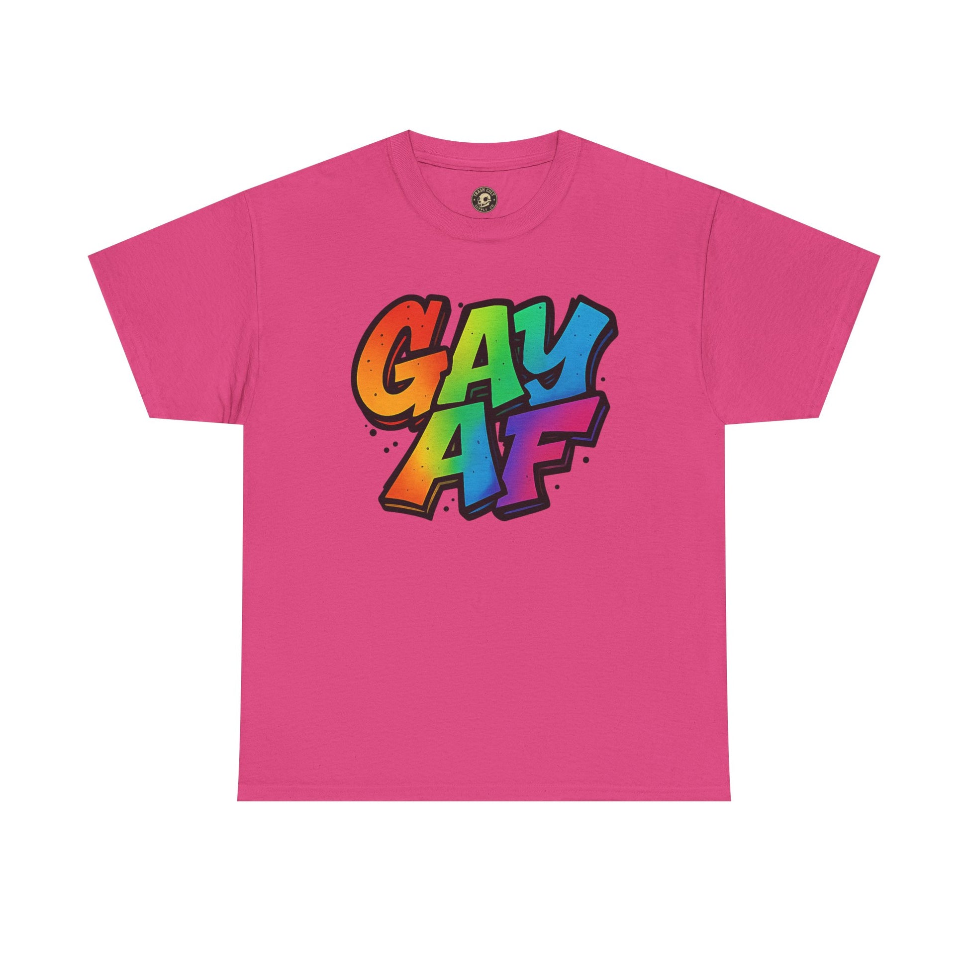 Pride Graphic Tee, Vibrant Gay AF Cotton T-Shirt, LGBTQ+ Celebration Wear, Fun Gift for Friends, Festival Fashion