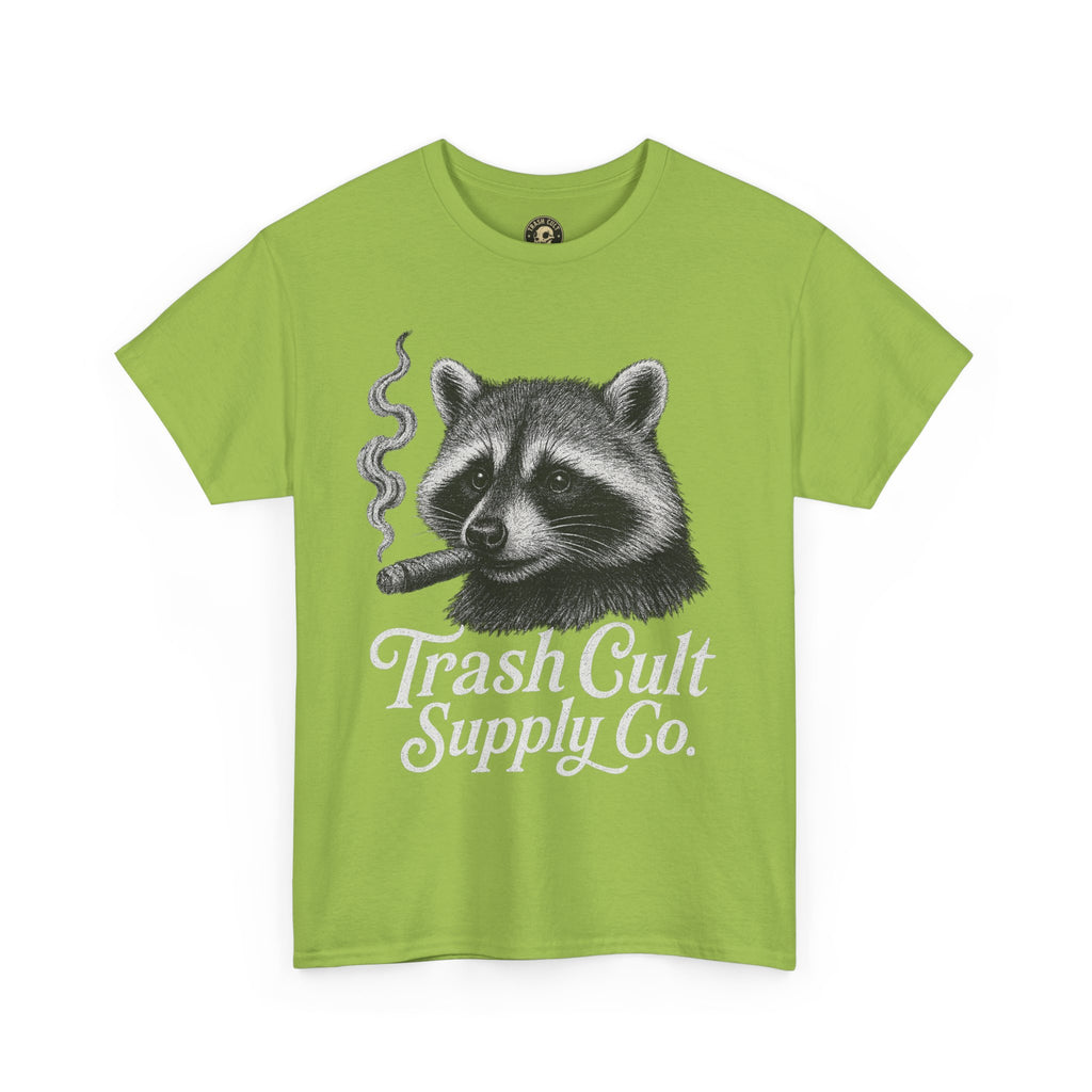 Monochrome Raccoon Cigar Shirt – Trash Cult Supply Co. | Gildan 5000 Tee