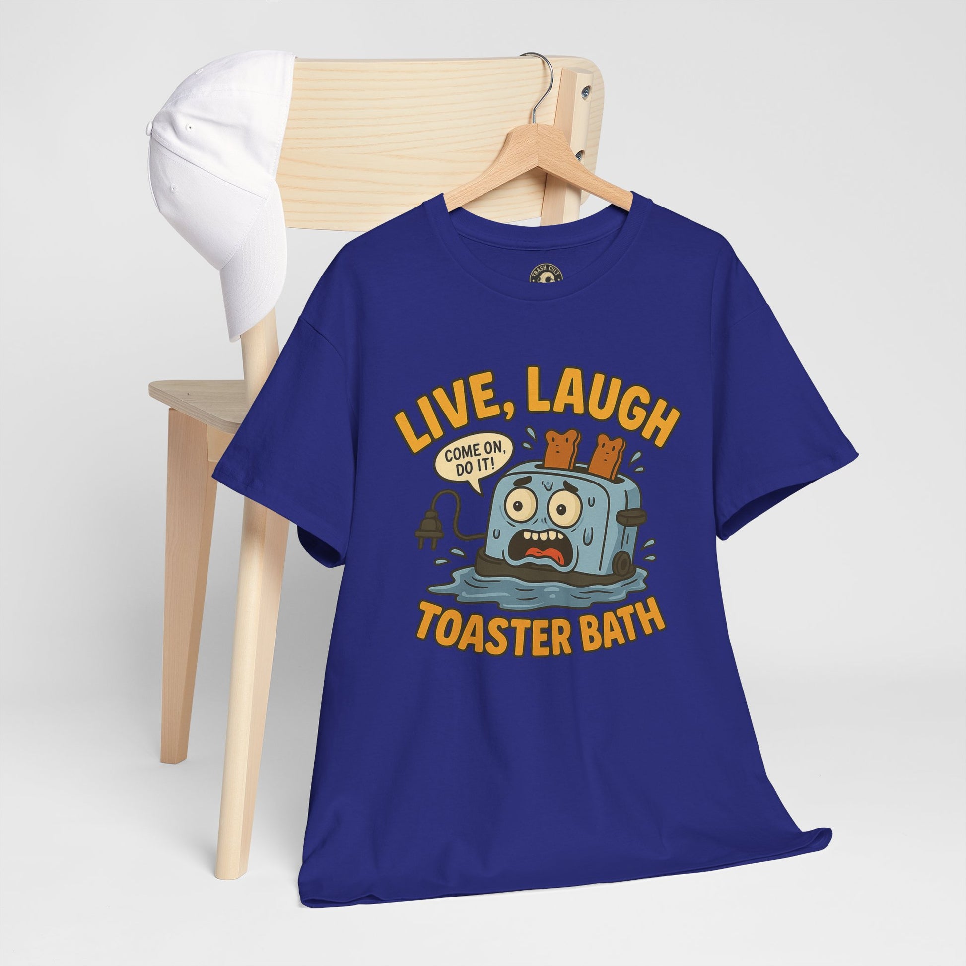 Funny Toaster Bath Tee, Humorous Unisex Shirt, Gift for Friends, Lightweight Cotton Tee, Birthday Party Outfit