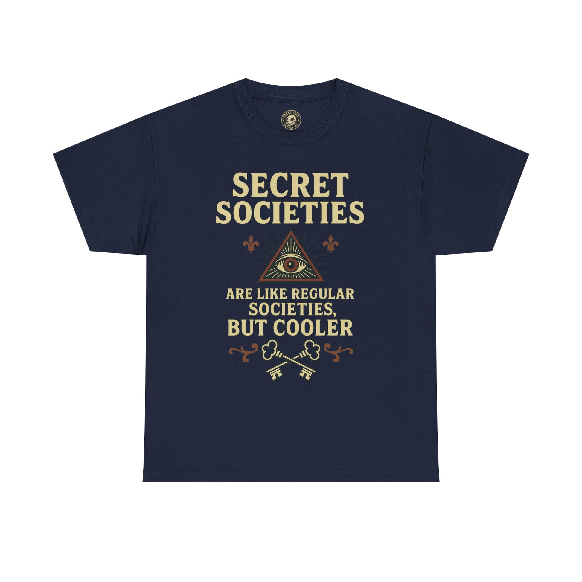 Secret Societies Shirt – Illuminati Eye Graphic Tee – Gildan 5000 Soft Cotton – Trash Cult Vintage Design