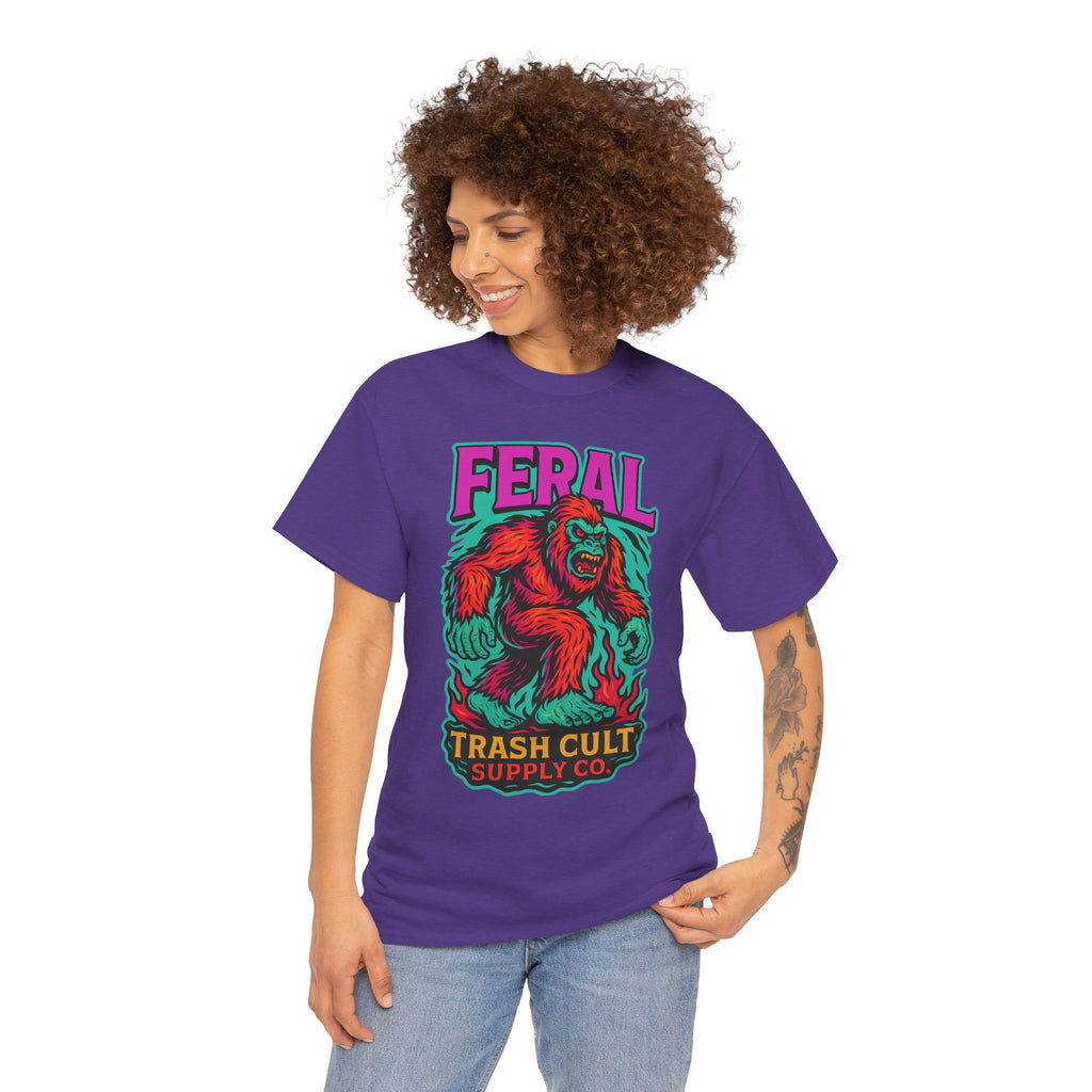 FERAL Bigfoot Shirt – Trashcore Bold Colors | Trash Cult Supply Co | Gildan 5000 Tee