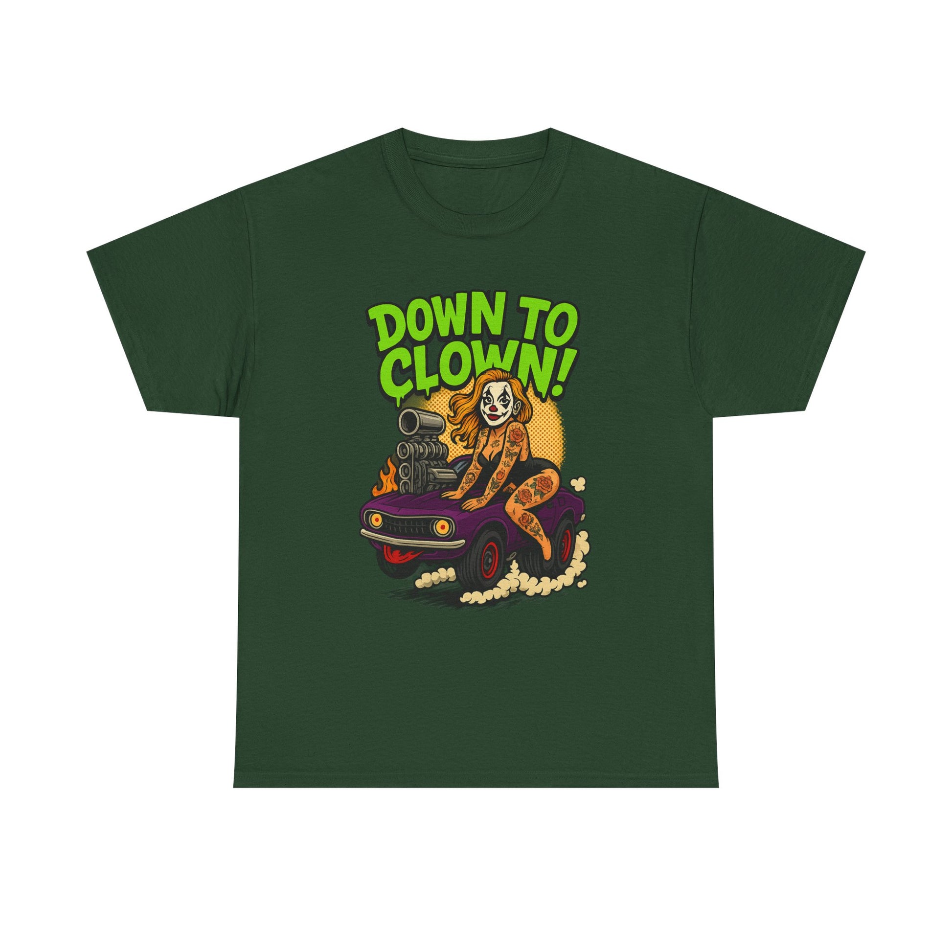 Unisex Graphic Tee | Down to Clown T-Shirt, Fun Statement Shirt, Casual Wear, Gift for Friends, Festivals, Halloween