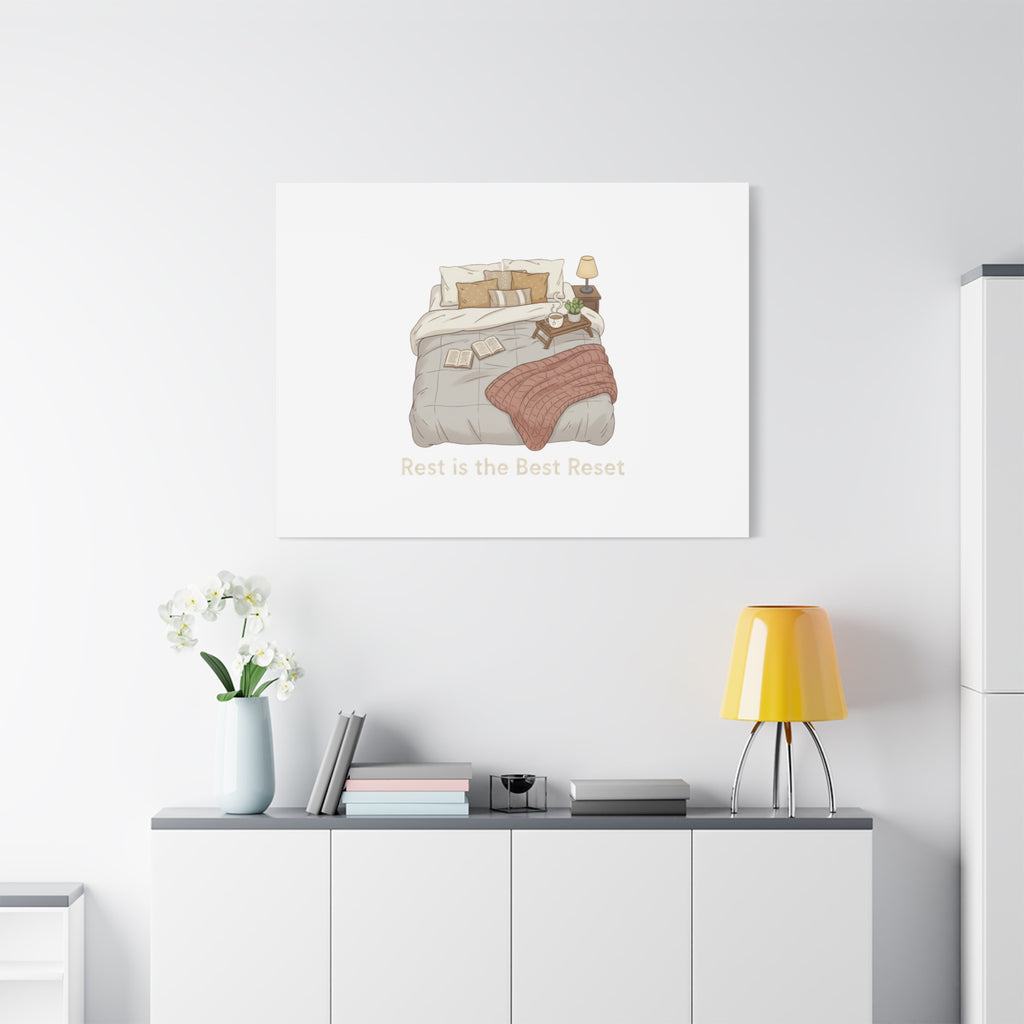 Rest is the Best Reset Canvas | sleepy humor, restful vibes