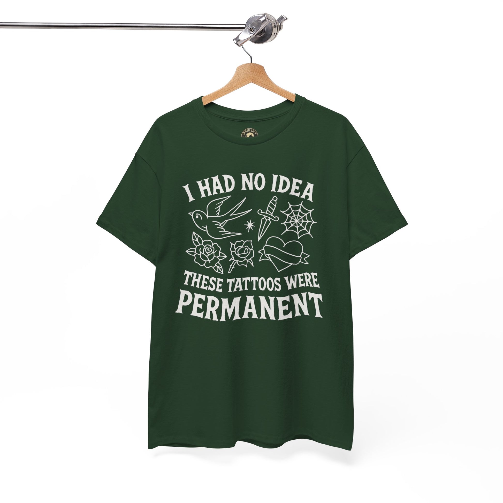 I Had No Idea These Tattoos Were Permanent Shirt – Funny Tattoo Flash Tee – Gildan 5000