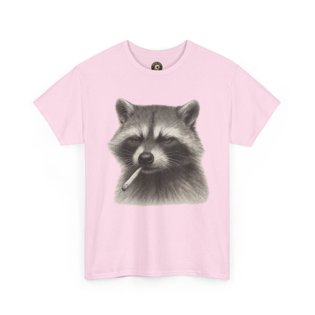 Dirty Harry Raccoon Halftone Shirt – Soft Grit Aesthetic, Smoking Trash Panda Graphic Tee