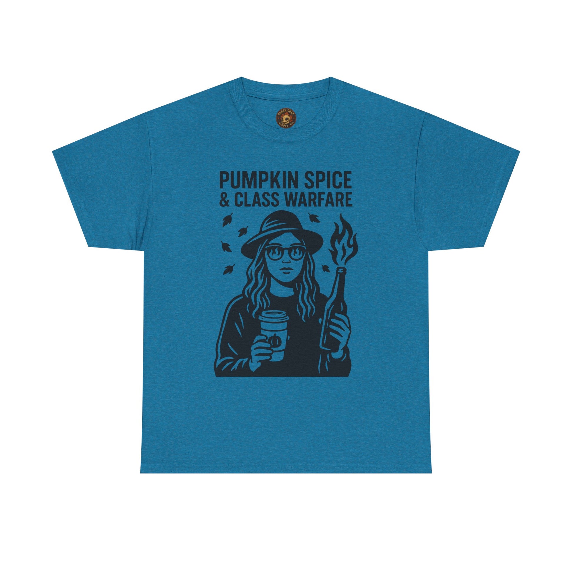 Pumpkin Spice & Class Warfare Shirt – Fall Riot Girl Graphic Tee – Fall of Humanity Collection – Trash Cult Supply Co.