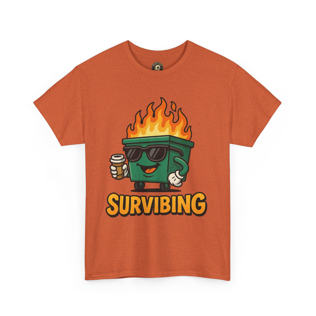 Surviving Coffee Vibes Unisex Heavy Cotton Tee, Perfect for Coffee Lovers, Funny Gift for Friends, Casual Wear, Everyday Mood T-Shirt