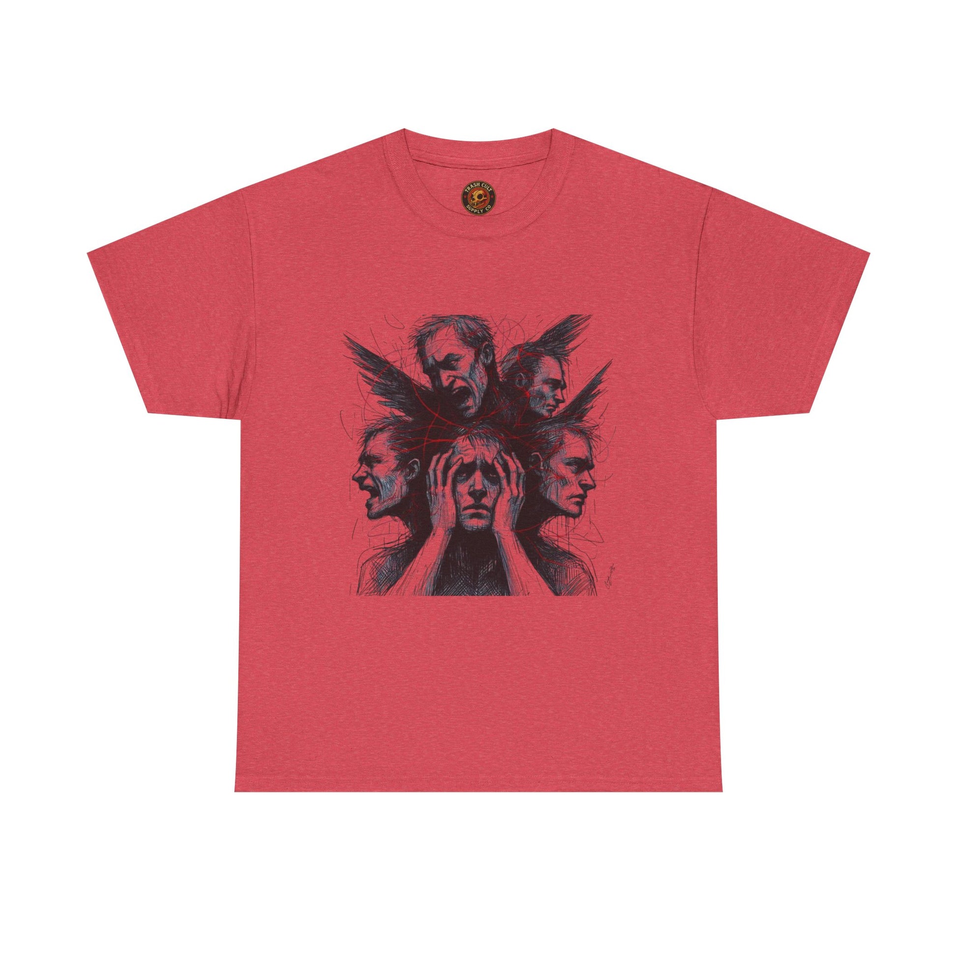 Xian Allen x Trash Cult Shirt – “Loud Inside My Head” | Dark Illustrative Art Tee